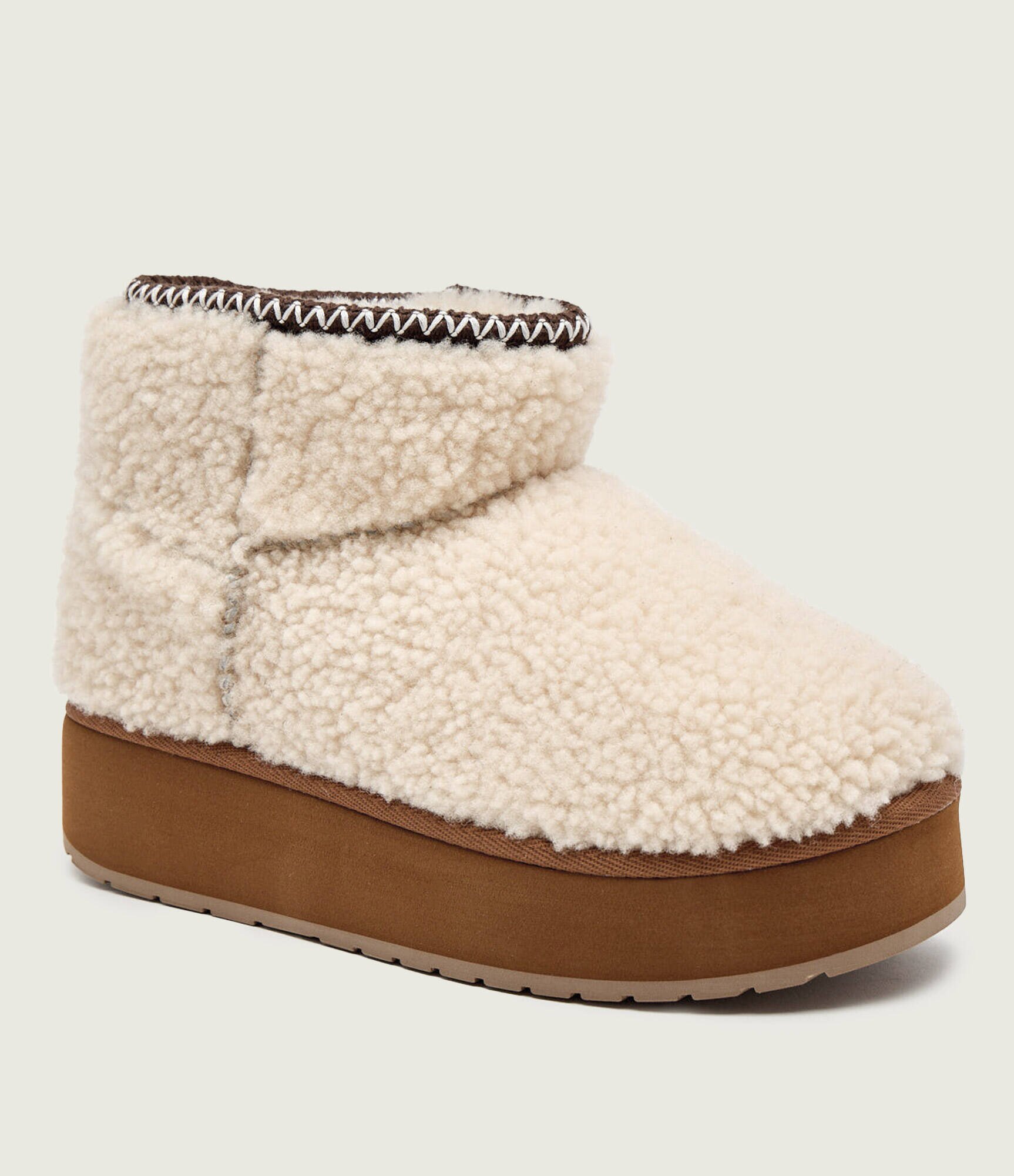 EMU Australia Bocanci Stinger Micro Flatform Teddy | lână | shearling