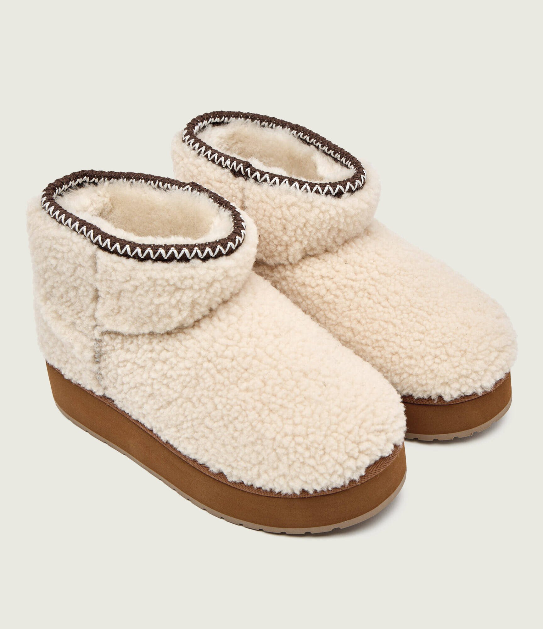 EMU Australia Bocanci Stinger Micro Flatform Teddy | lână | shearling