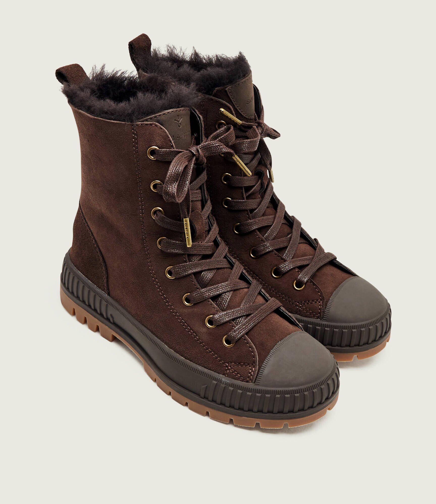 EMU Australia Căptușite botine Nomad Wanderer | piele întoarsă | shearling cu adaos de lână