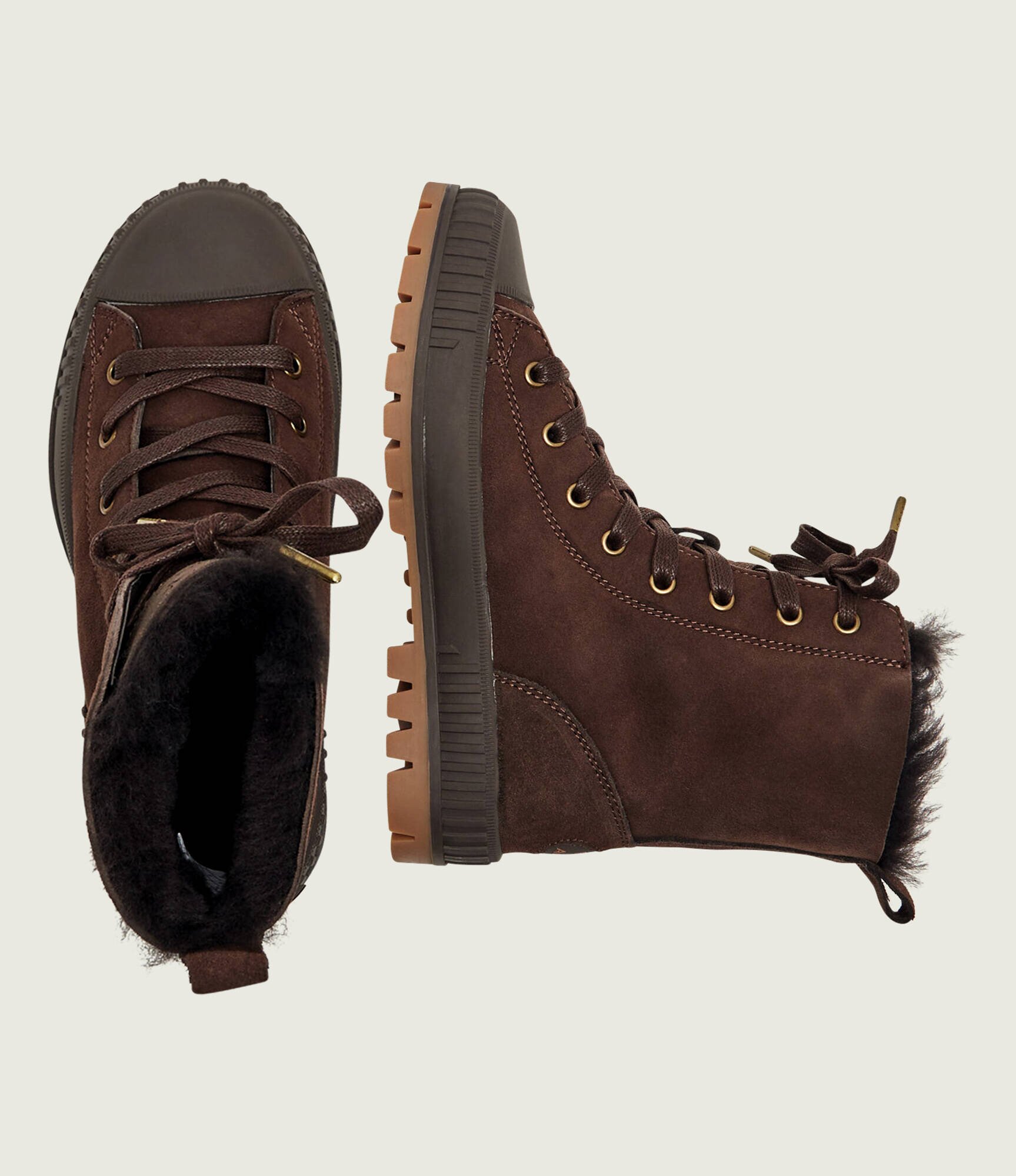 EMU Australia Căptușite botine Nomad Wanderer | piele întoarsă | shearling cu adaos de lână