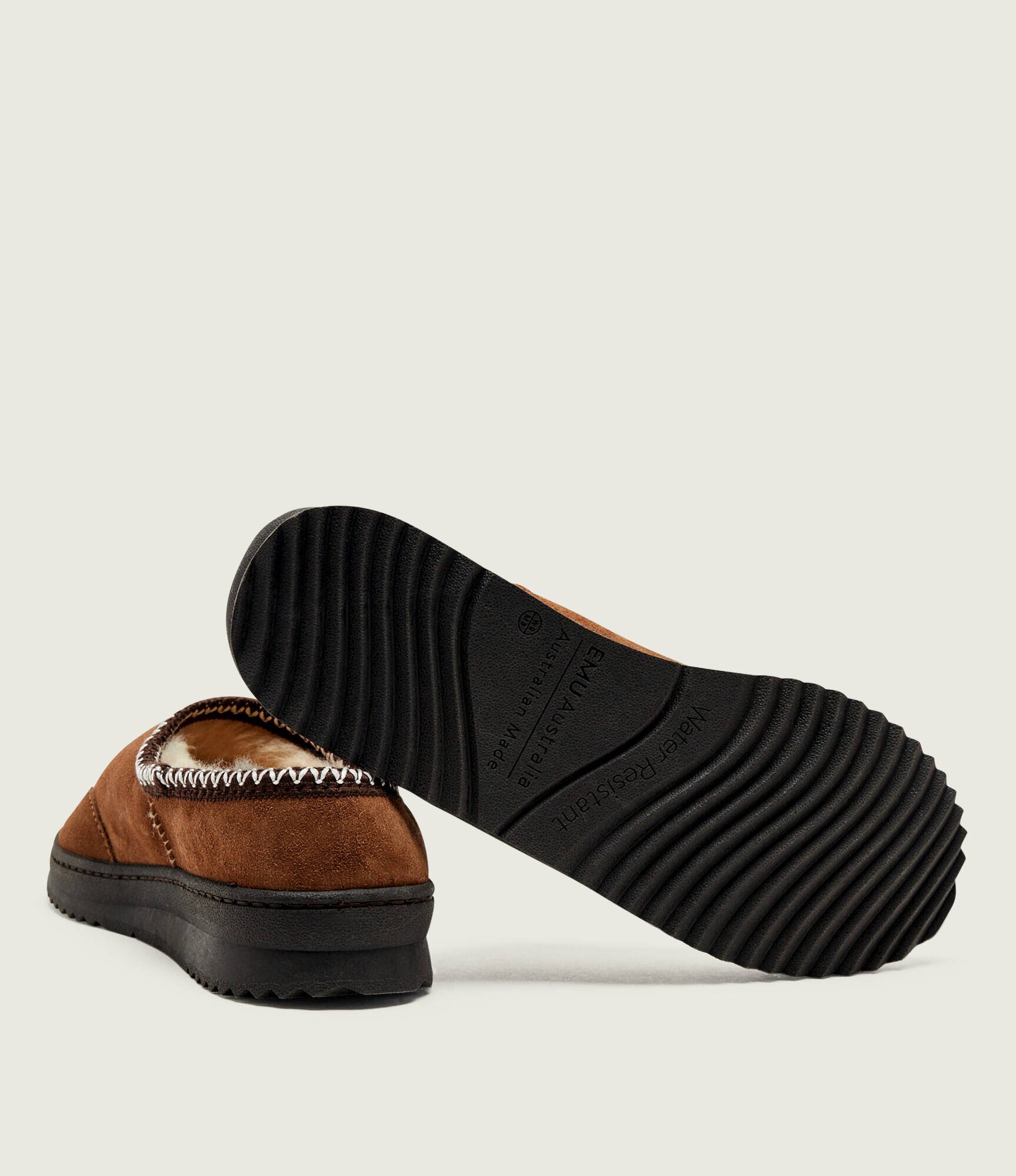 EMU Australia Căptușite mules (încălțăminte) Platinum Outback Scuff | piele întoarsă (zamsz) | cu adaos de lână