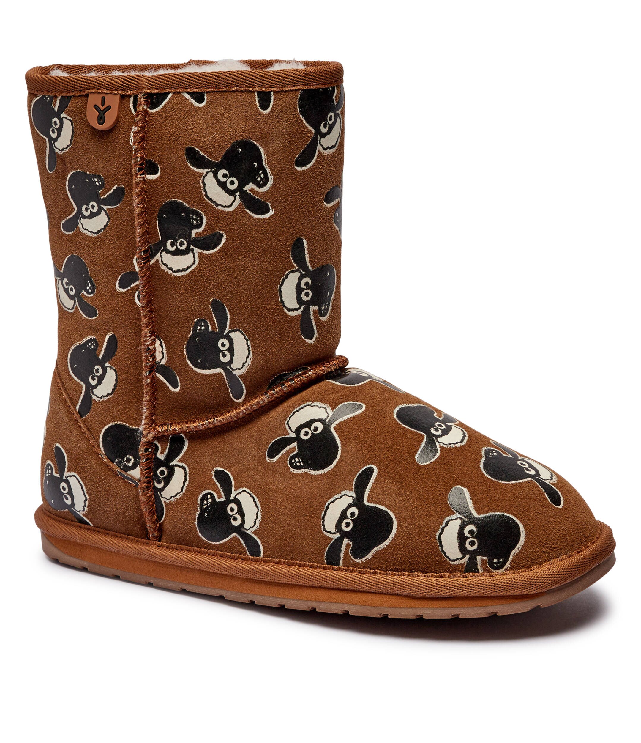 EMU Australia De piele bocanci Shaun The Sheep Print