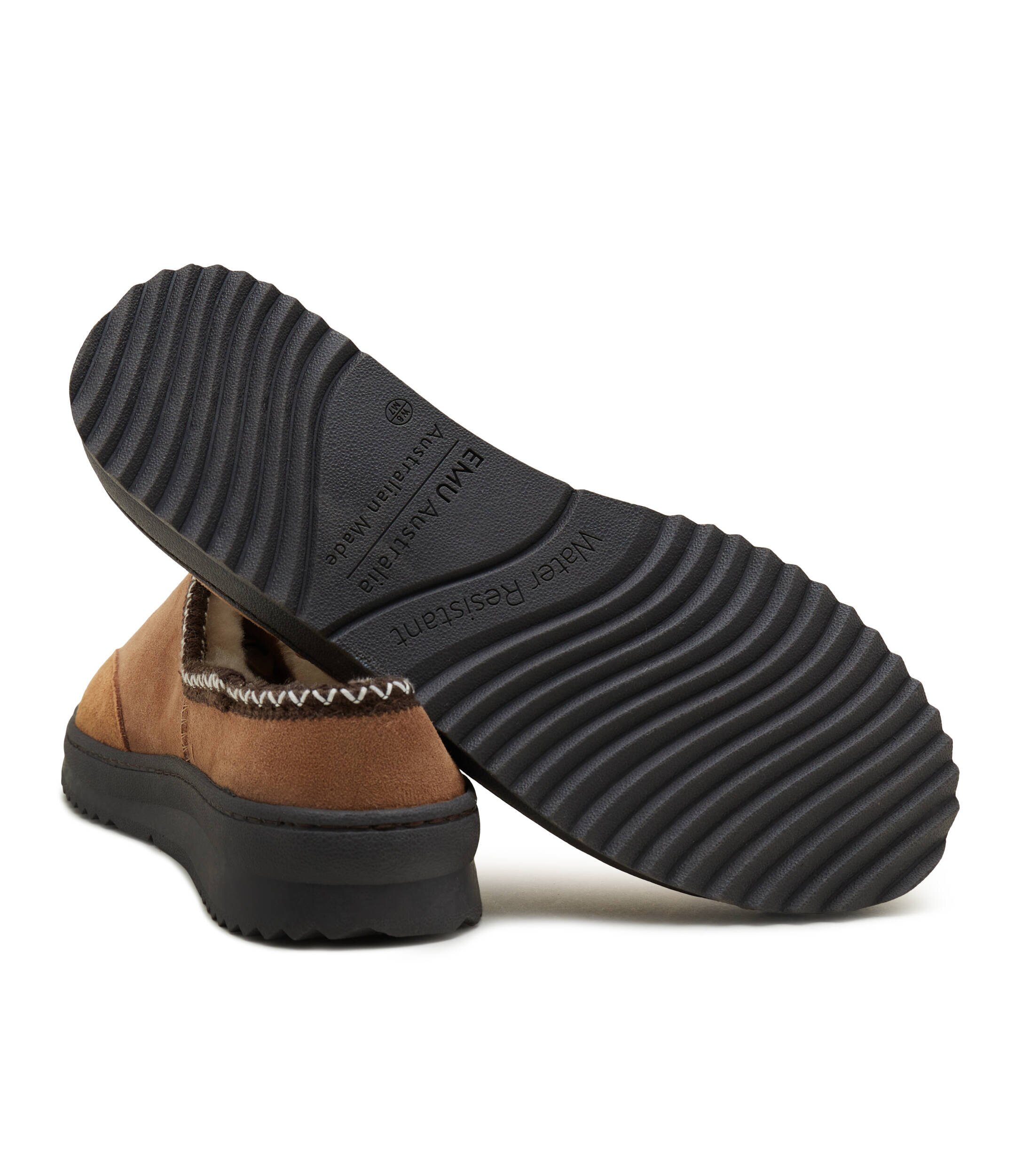 EMU Australia Papuci de casă Platinum Outback Scuff | piele întoarsă cu adaos de lână