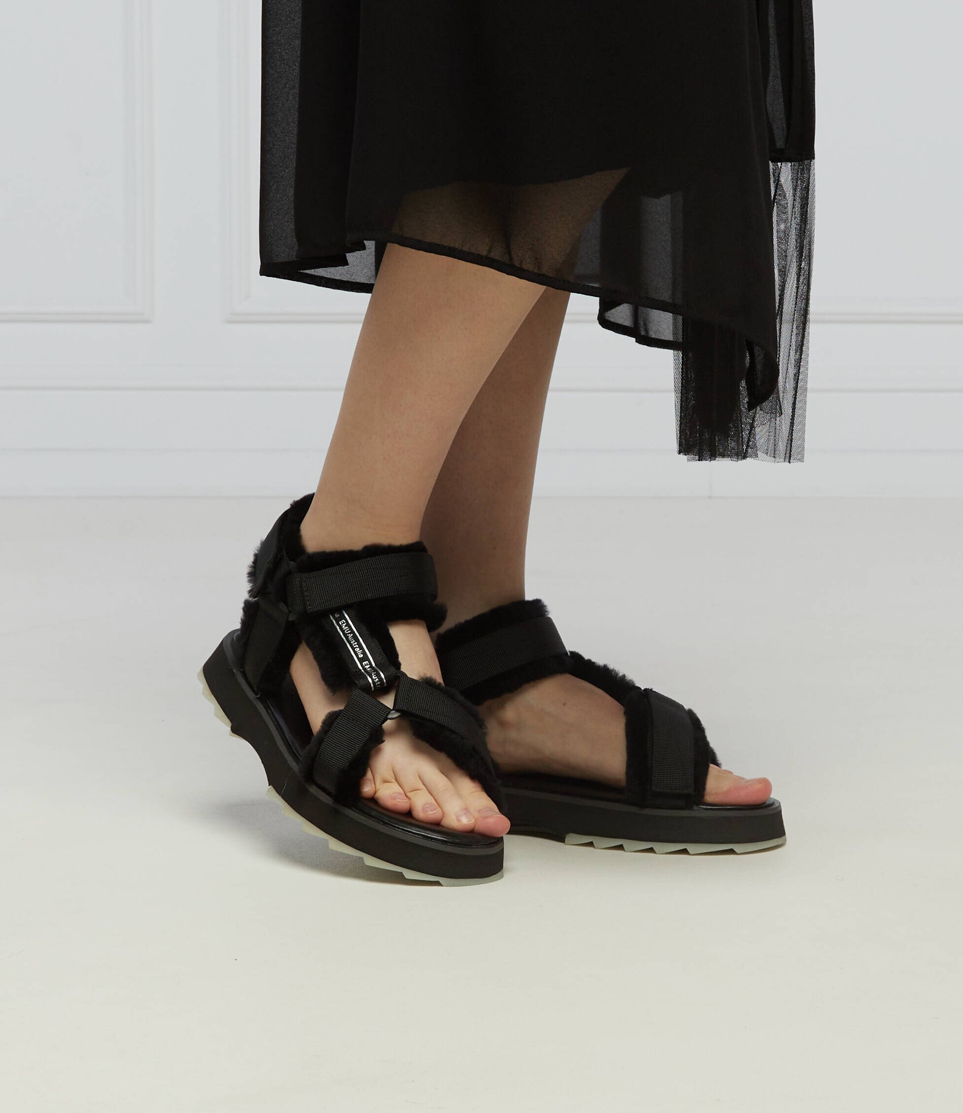EMU Australia Sandale Raven cu adaos de piele