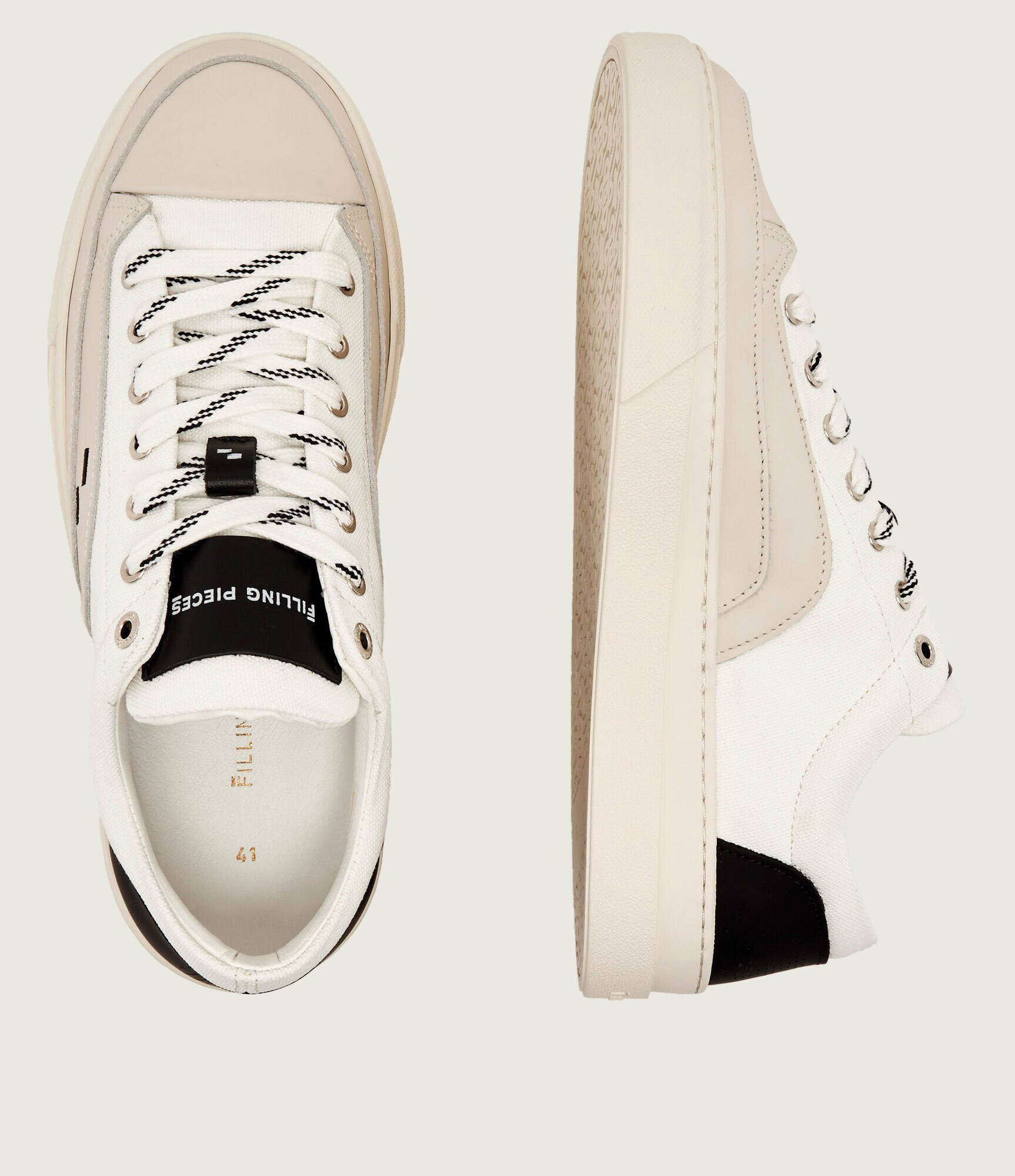 Filling Pieces Teniși Riviera cu adaos de piele