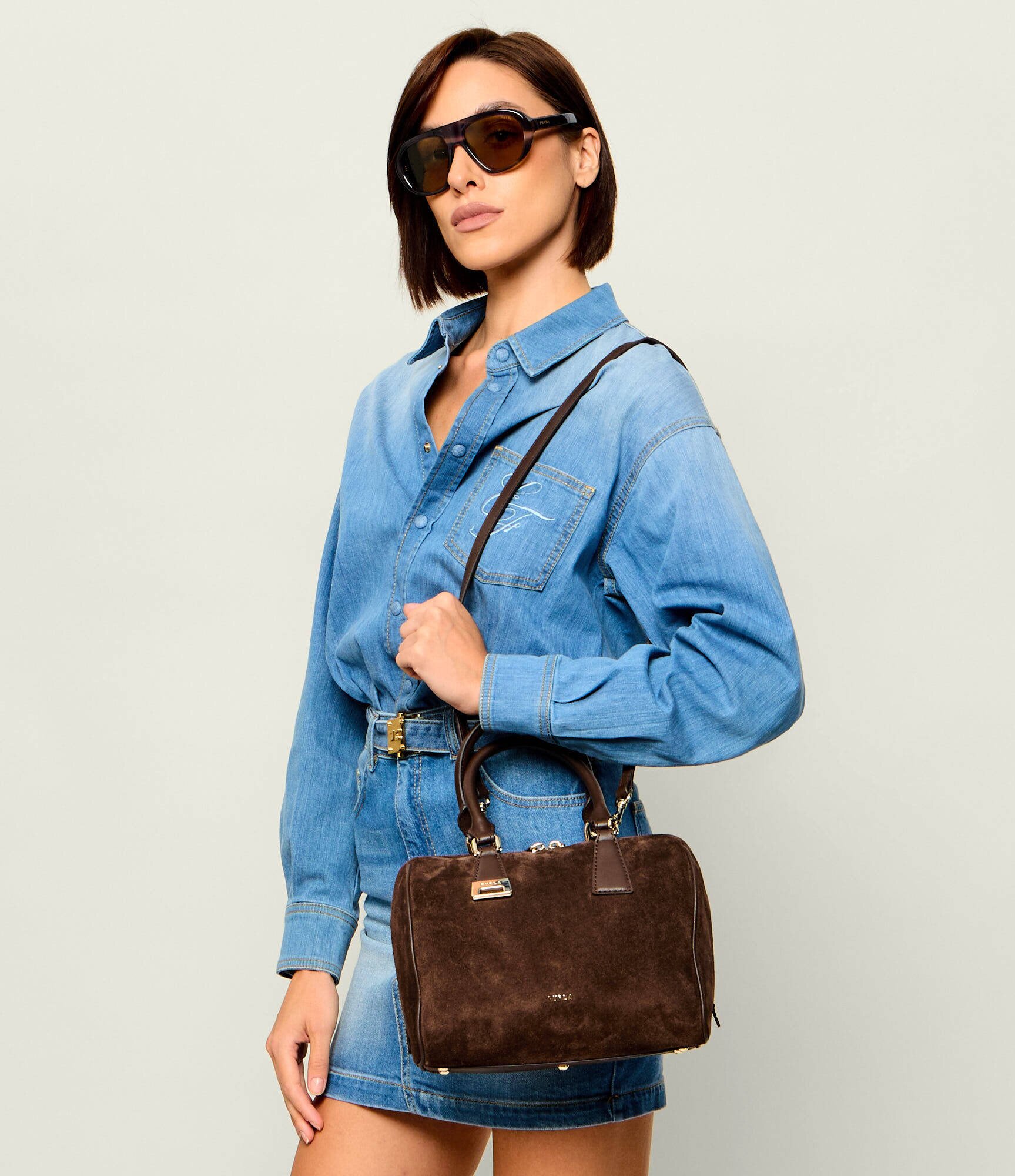 Furla Cufăr Olivia | piele întoarsă