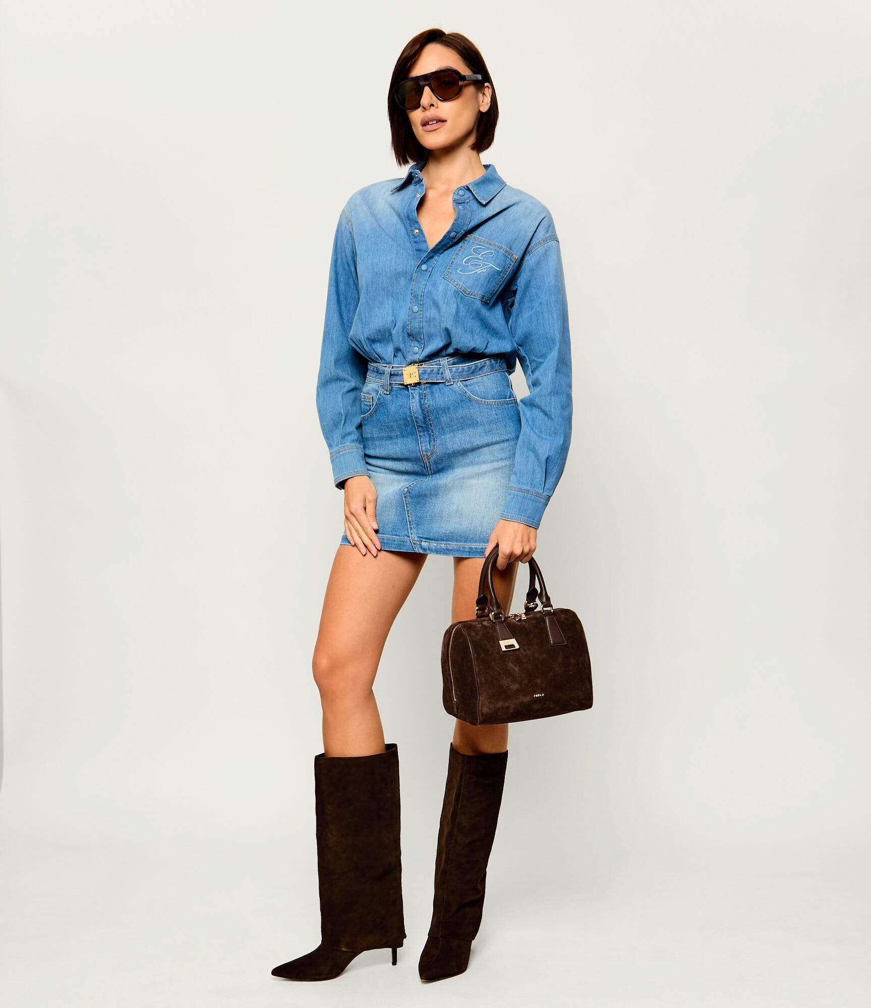 Furla Cufăr Olivia | piele întoarsă