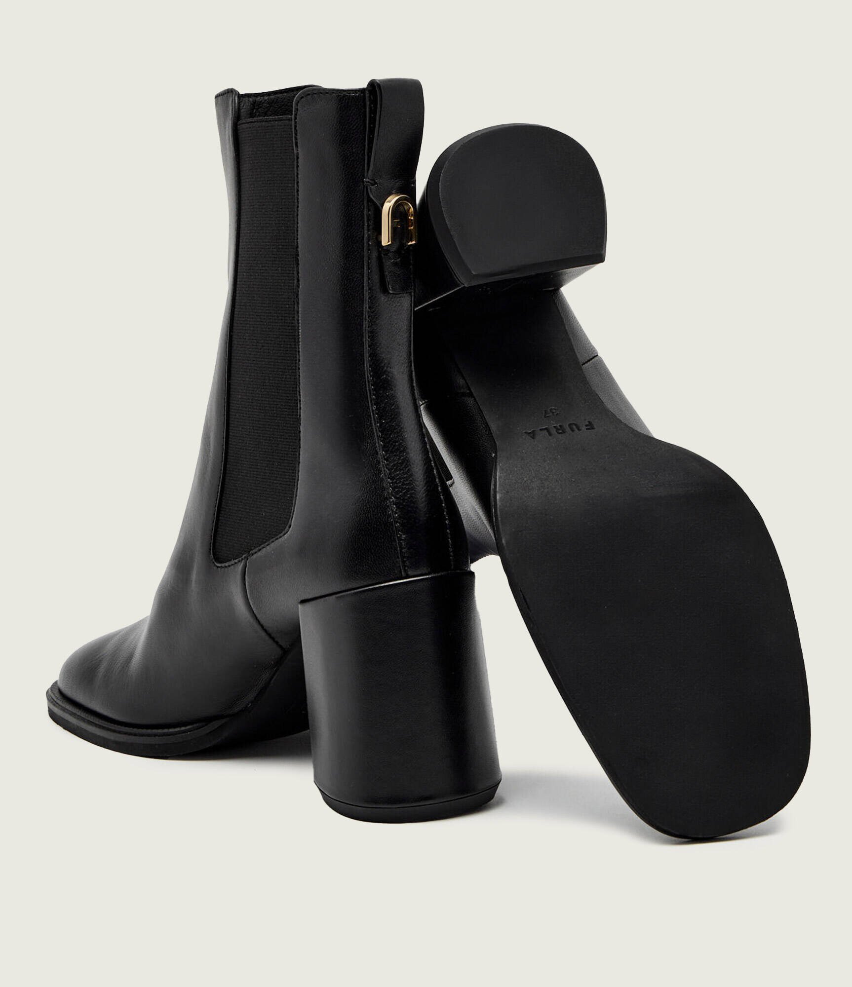 Furla De piele botine cu toc DIAMANTE CHELSEA