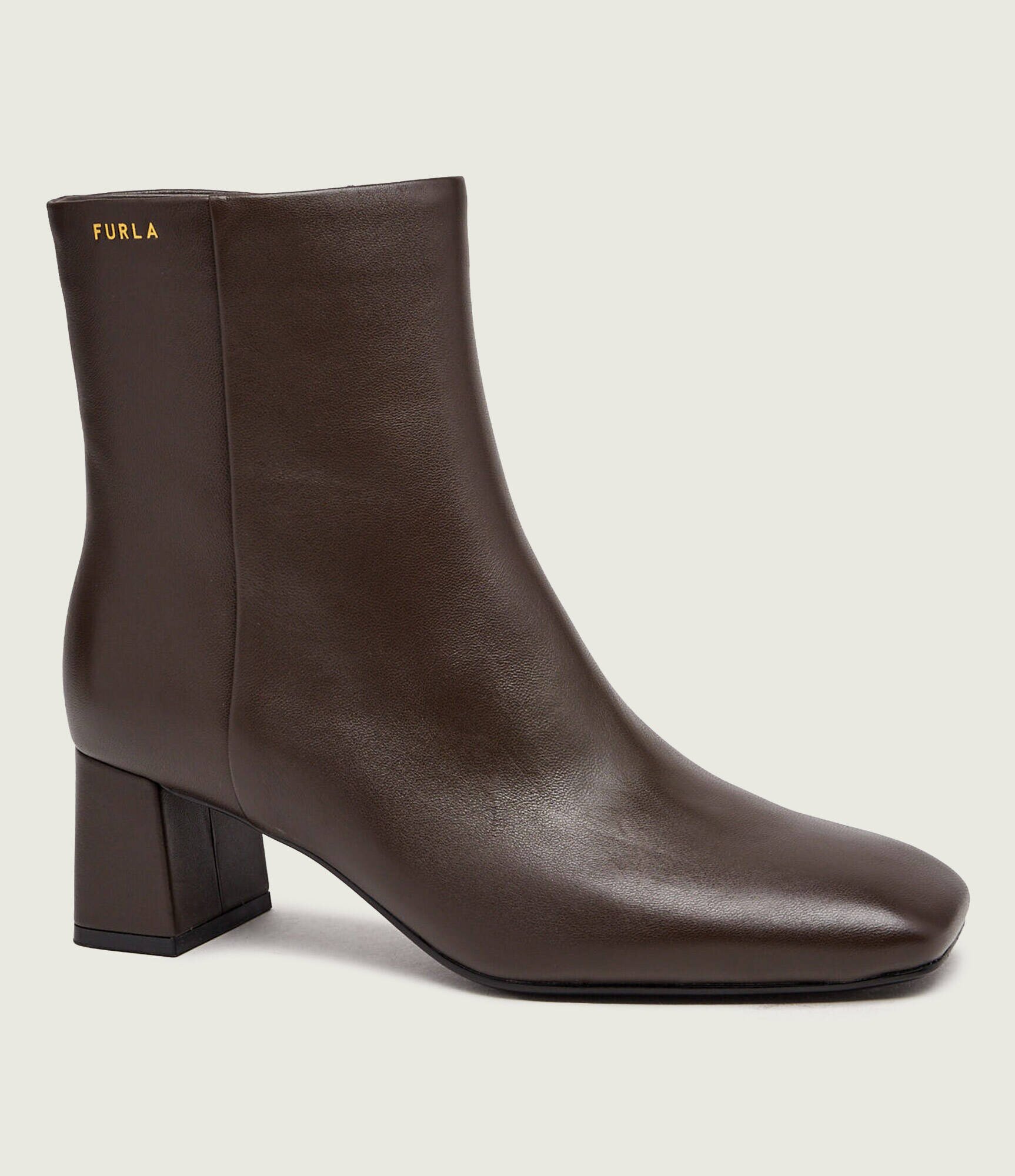 Furla De piele botine cu toc Solid Tronchetto T.