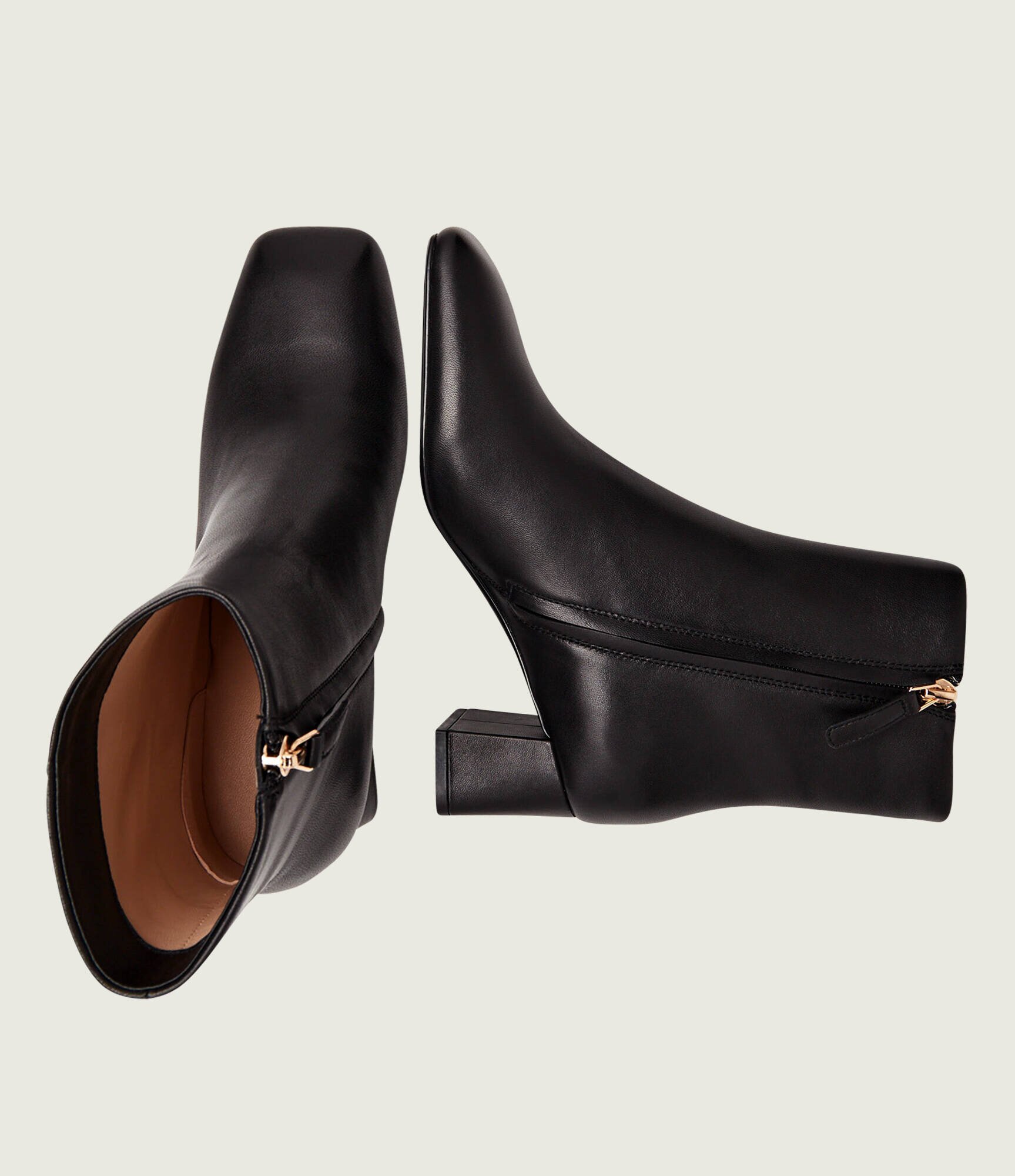 Furla De piele botine cu toc Solid Tronchetto T.