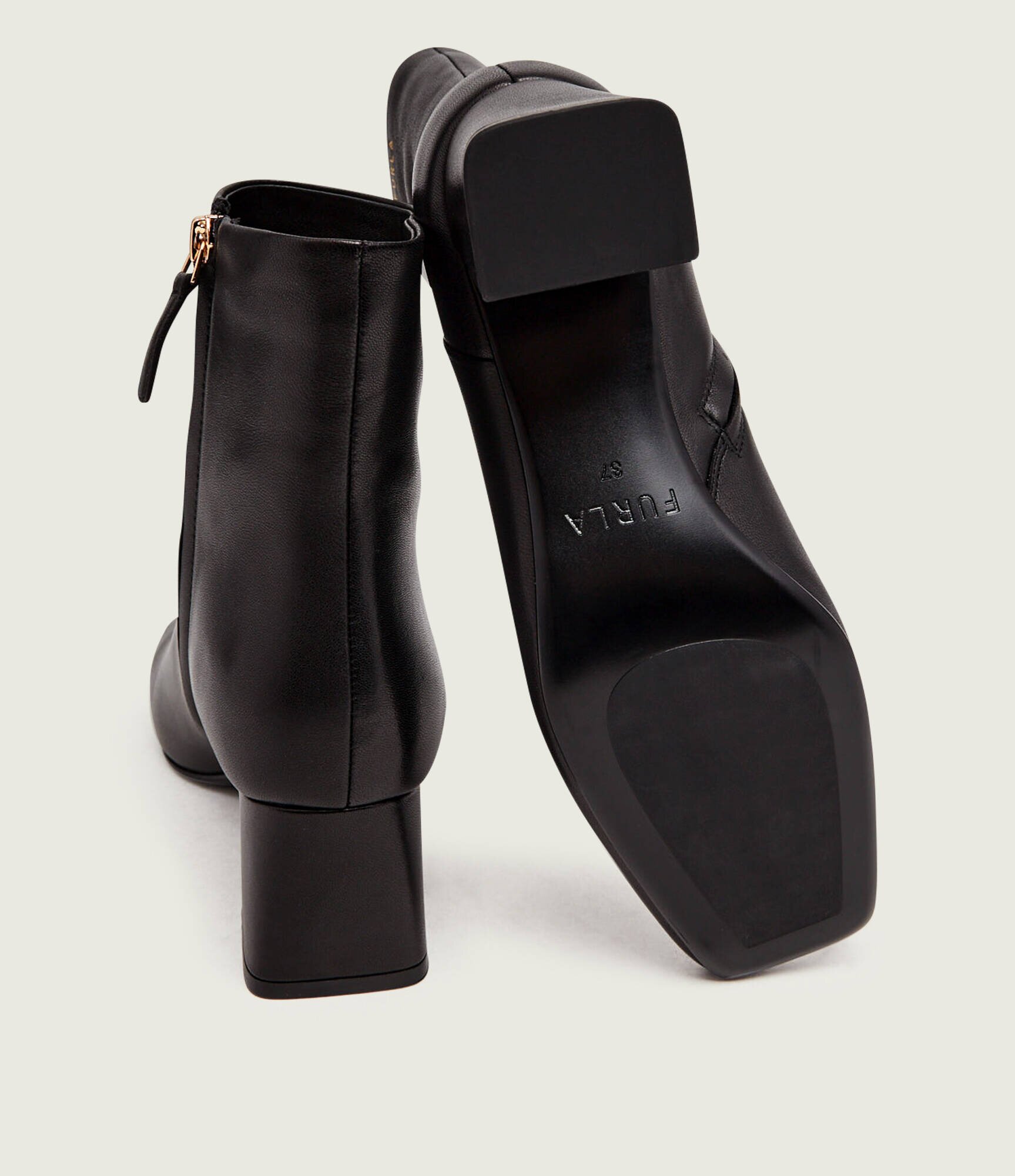 Furla De piele botine cu toc Solid Tronchetto T.
