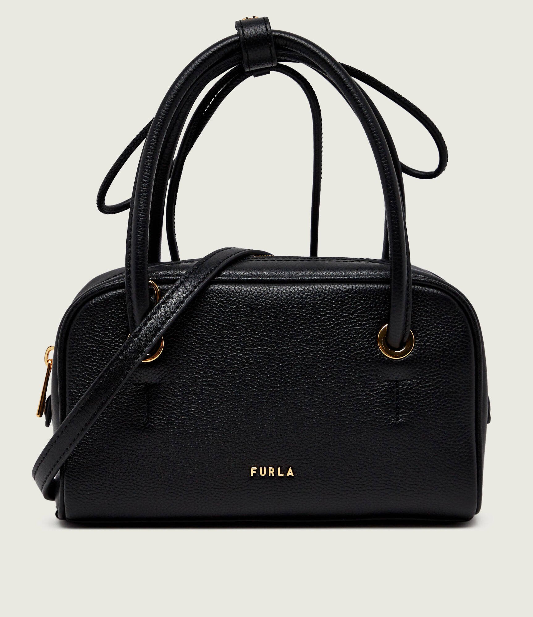 Furla De piele cufăr Poppy Mini Dome
