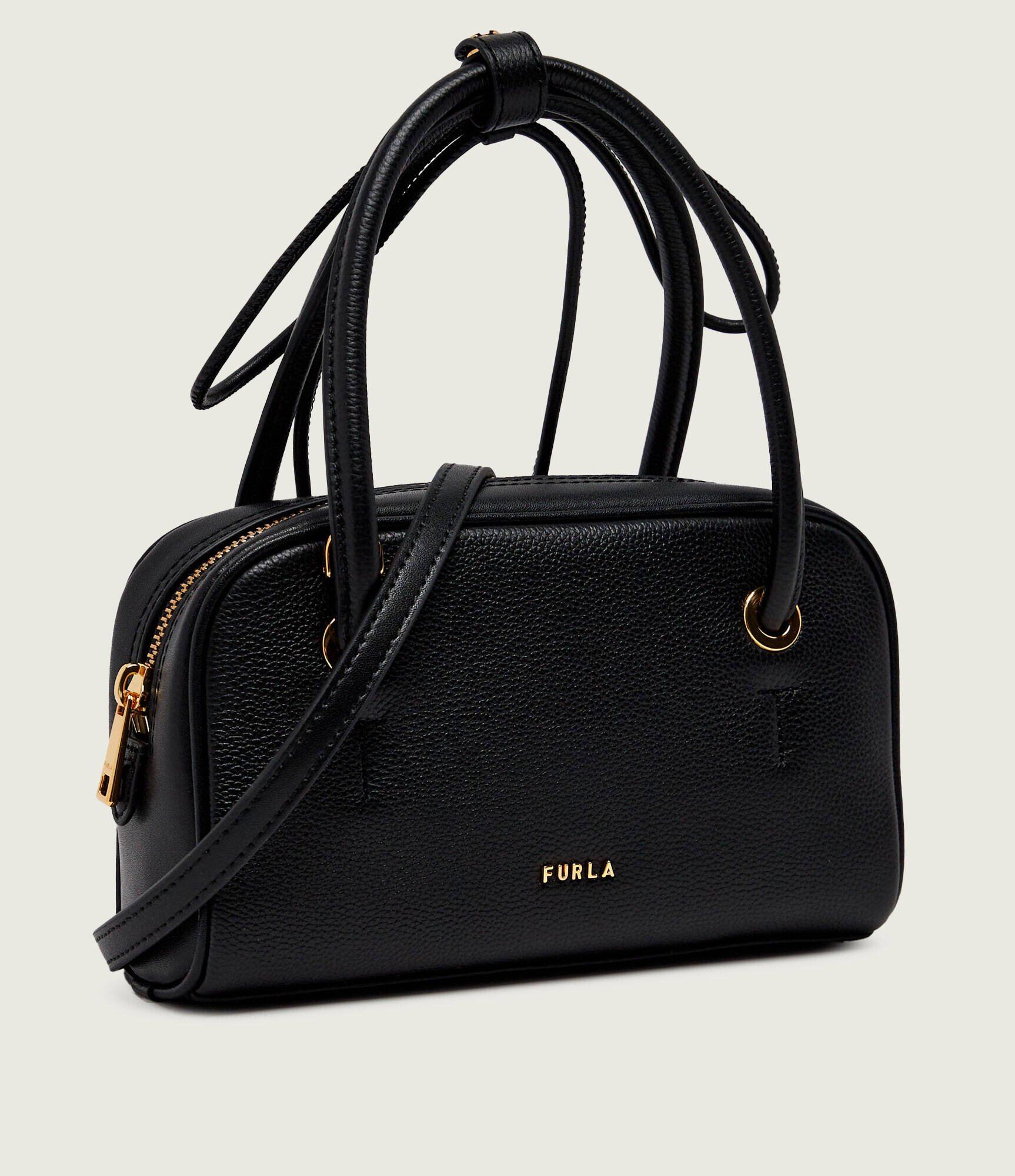 Furla De piele cufăr Poppy Mini Dome