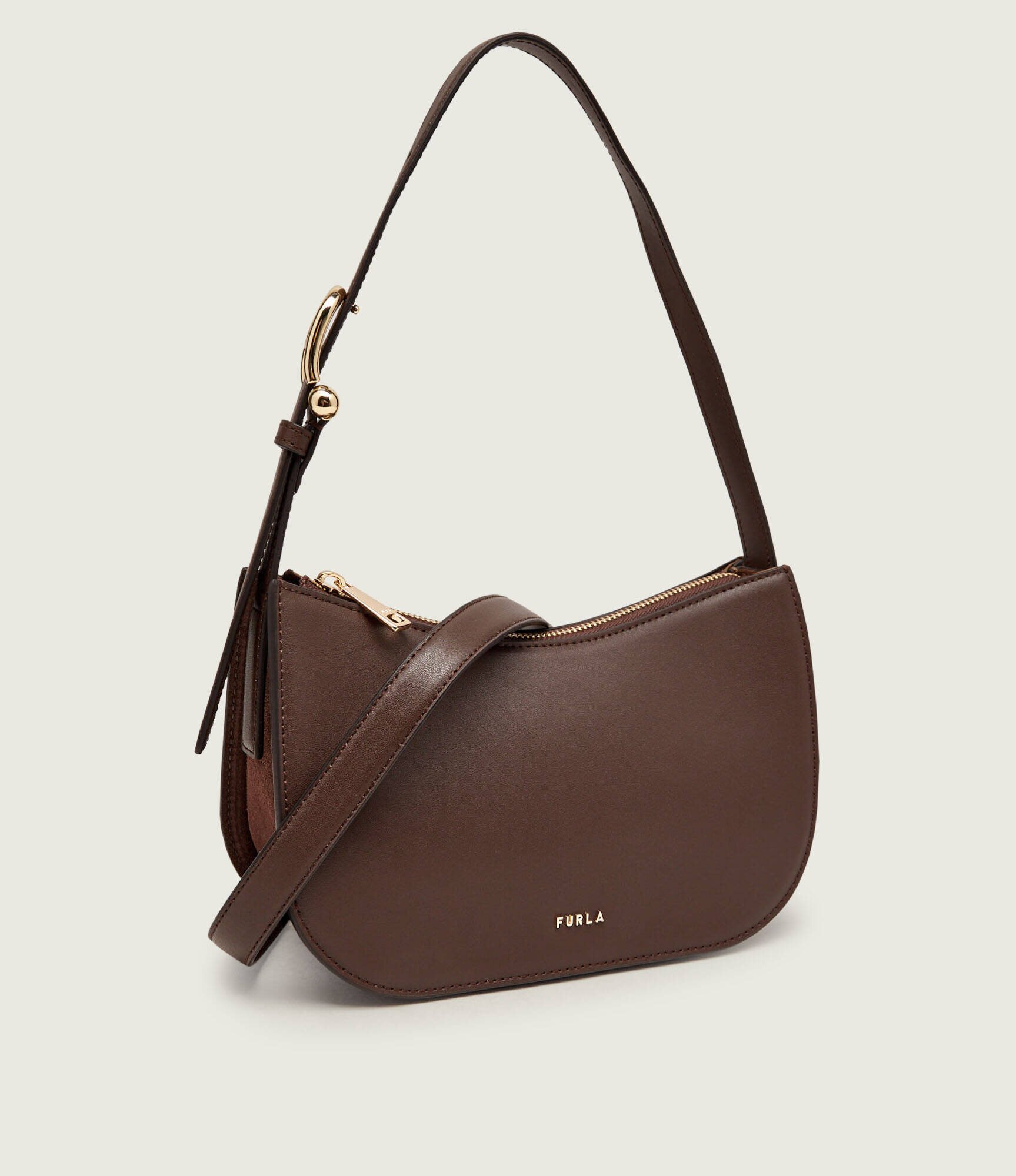 Furla De piele geantă pe umăr Sara | piele întoarsă