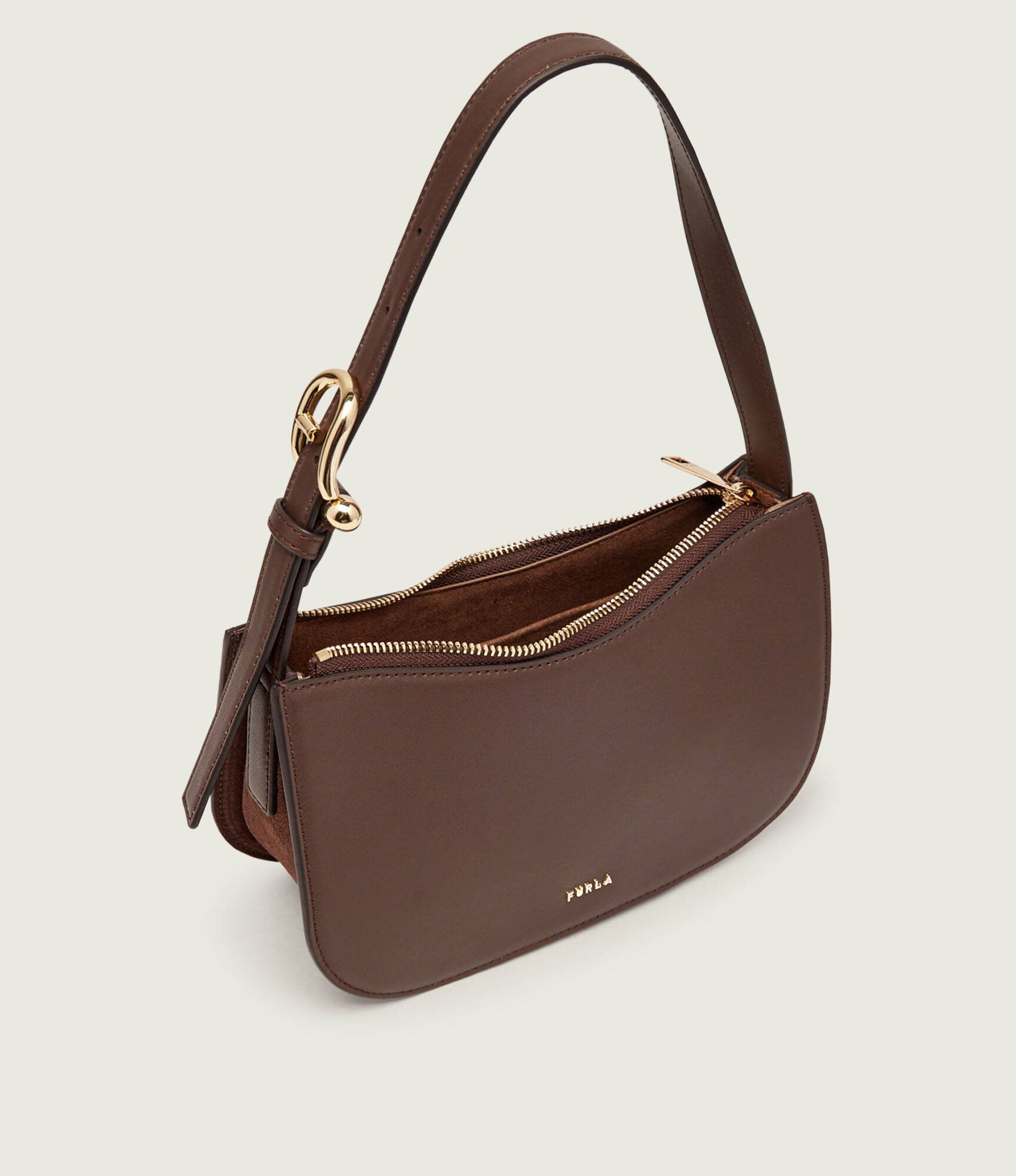 Furla De piele geantă pe umăr Sara | piele întoarsă