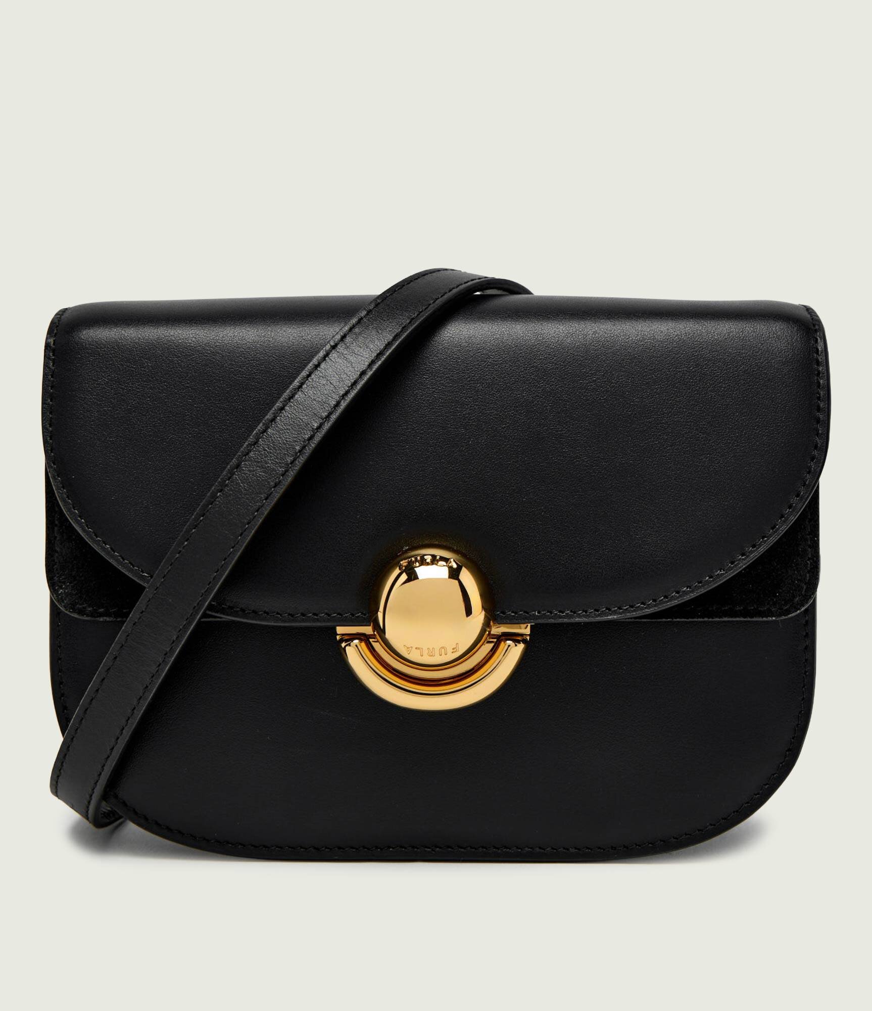 Furla De piele geantă pe umăr SFERA MINI ROU