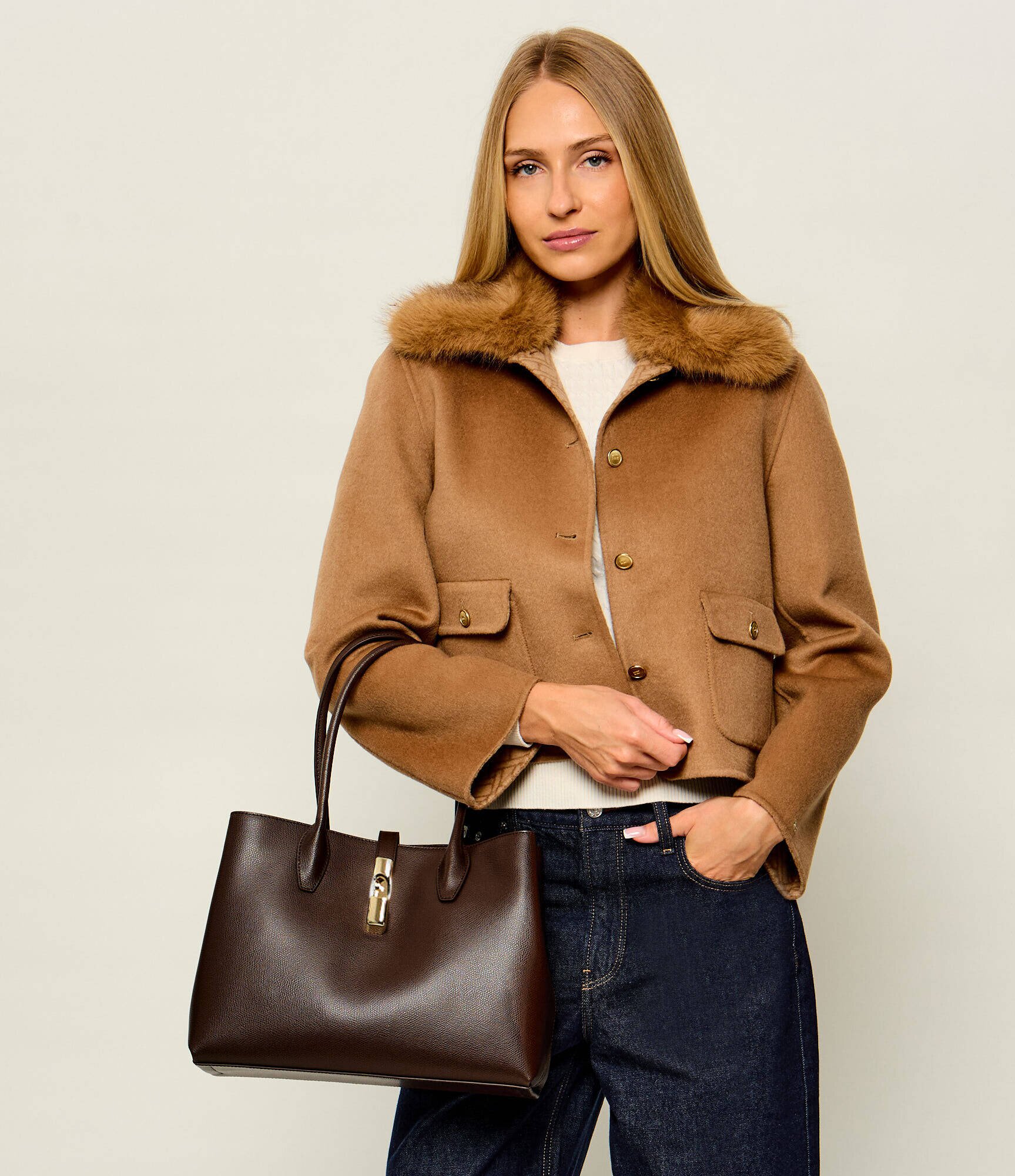 Furla De piele geantă shopper Goccia