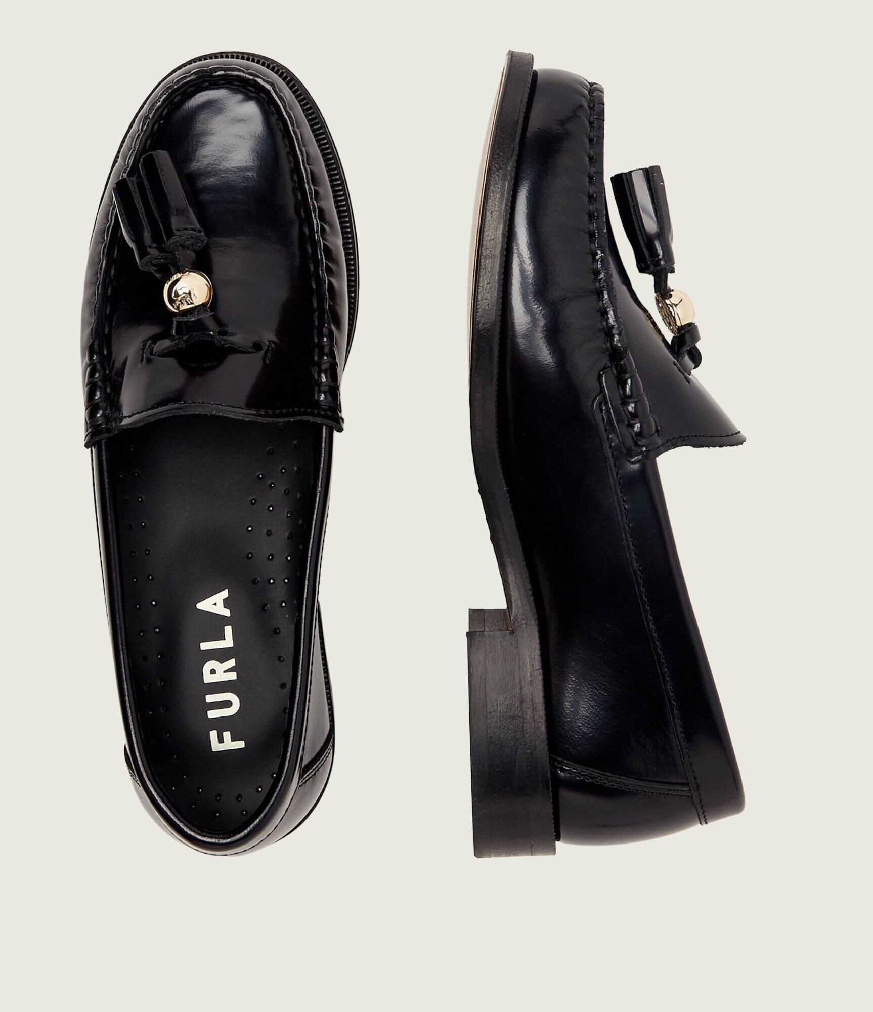 Furla De piele pantofi loafer COLLEGE