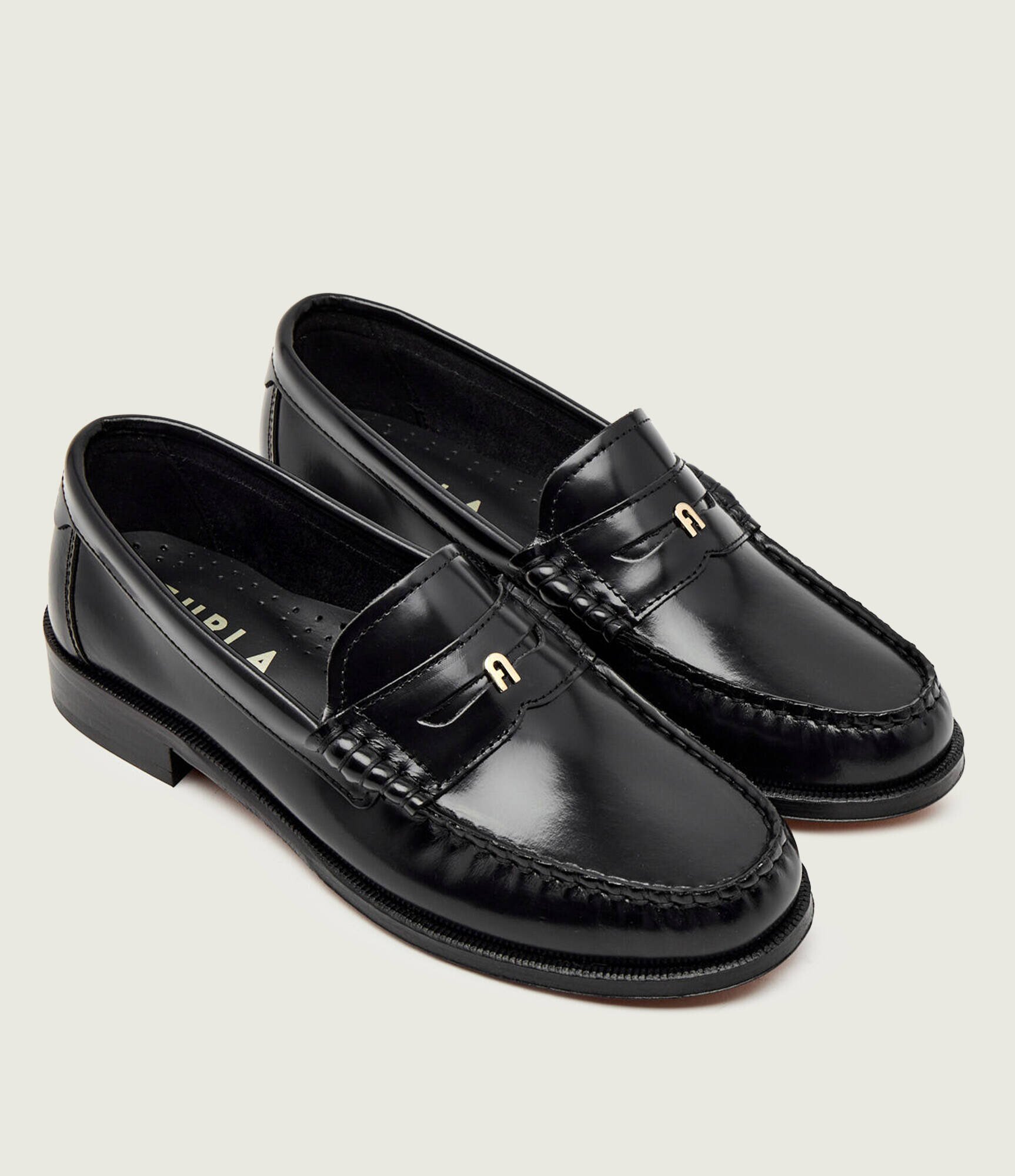 Furla De piele pantofi loafer COLLEGE
