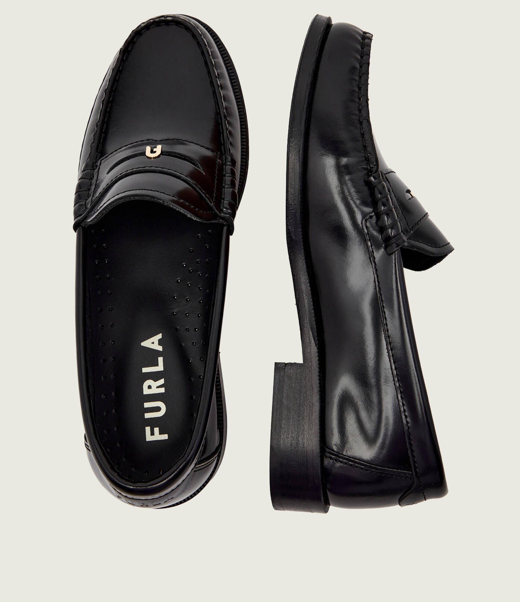 Furla De piele pantofi loafer COLLEGE