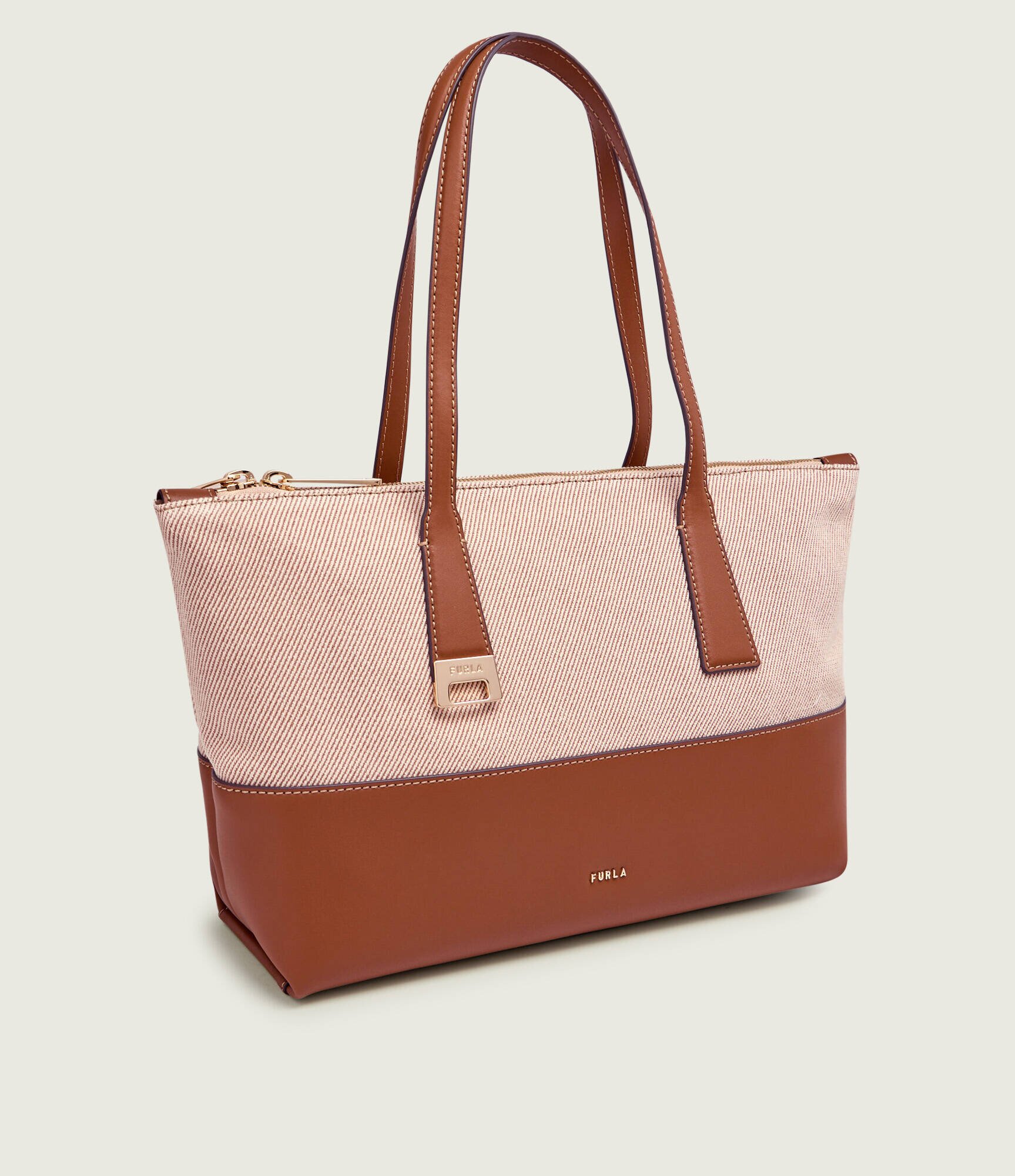 Furla Geantă shopper OLIVIA cu adaos de piele