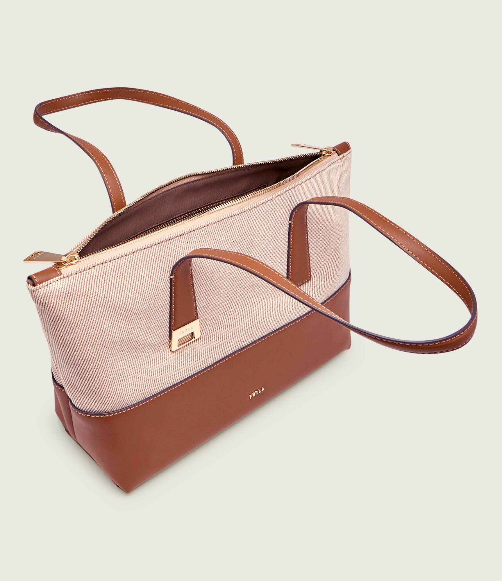Furla Geantă shopper OLIVIA cu adaos de piele