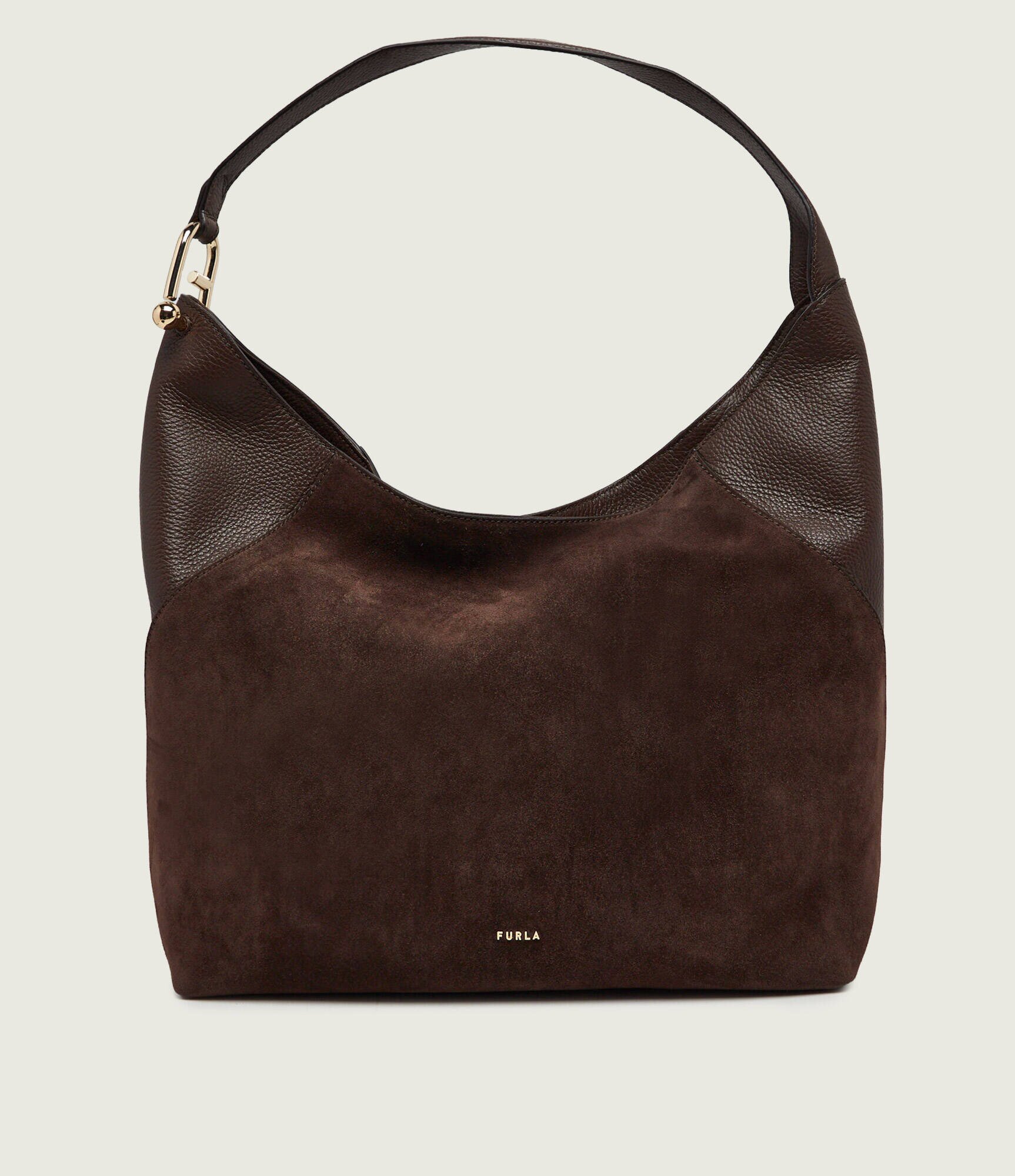 Furla Hobo Lara L | piele întoarsă cu adaos de piele