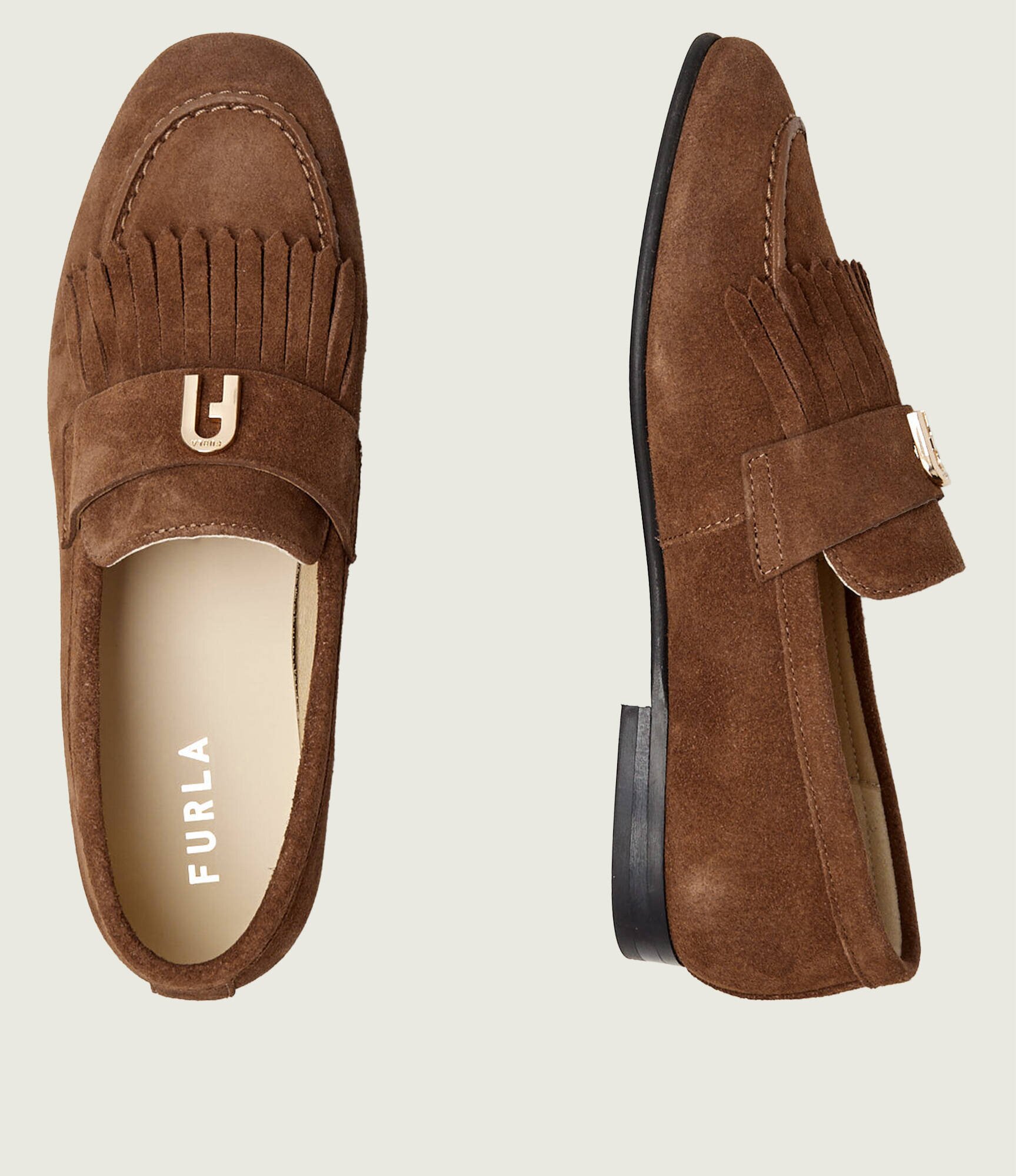 Furla Pantofi loafer Heritage | piele întoarsă