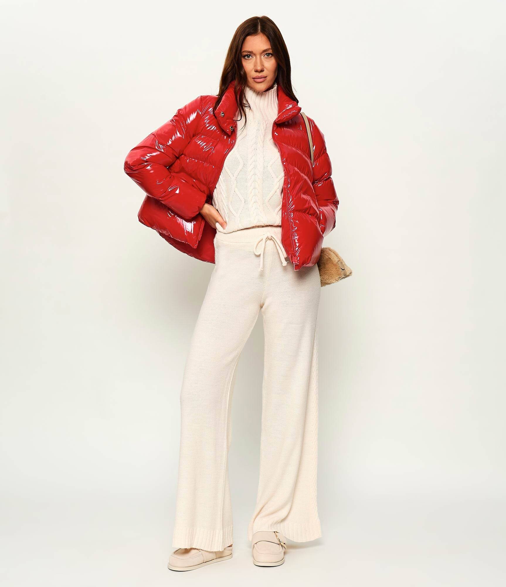Gaëlle Paris Pantaloni | Loose fit cu adaos de lână