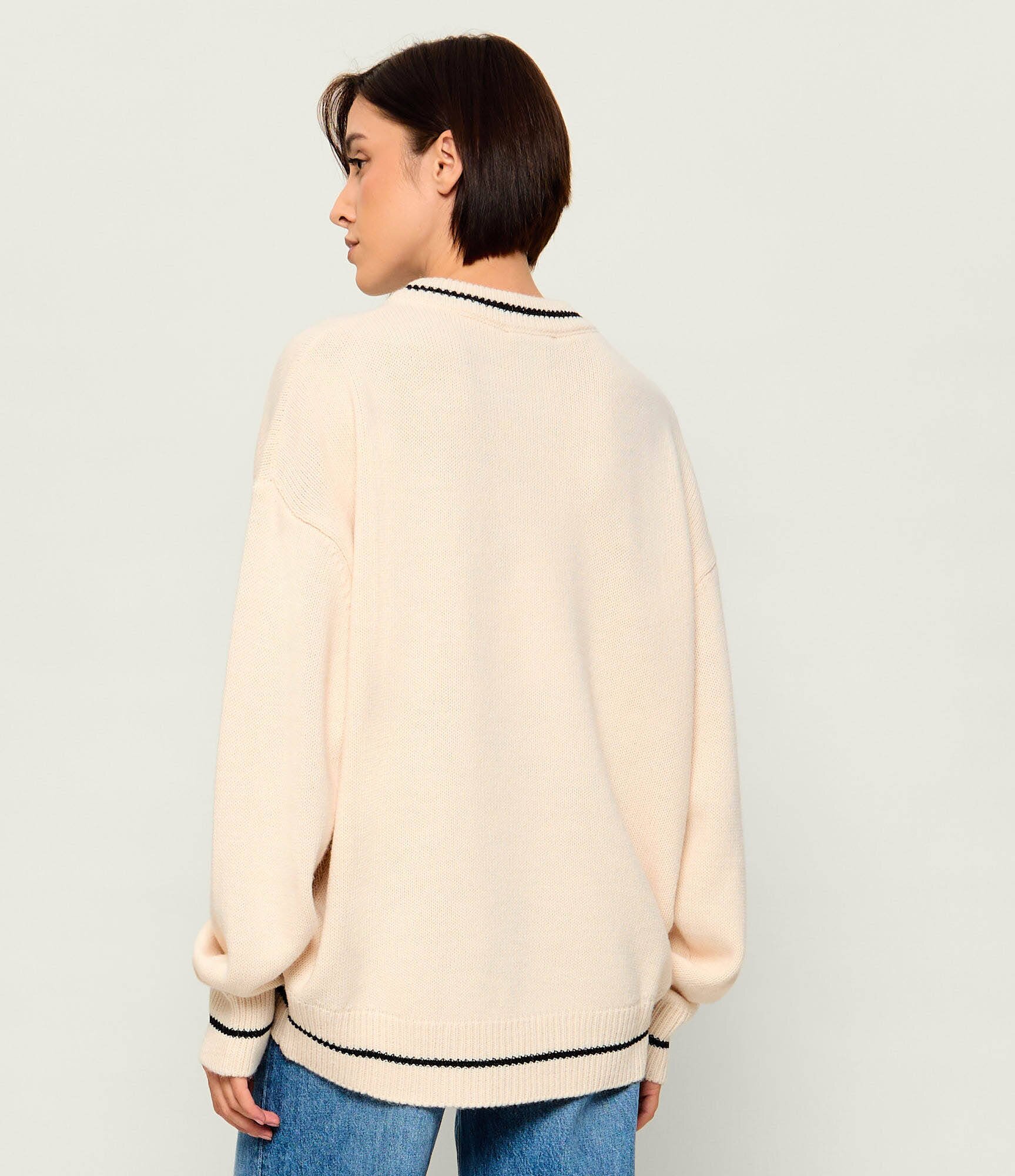 Gaëlle Paris Pulover | Loose fit cu adaos de lână