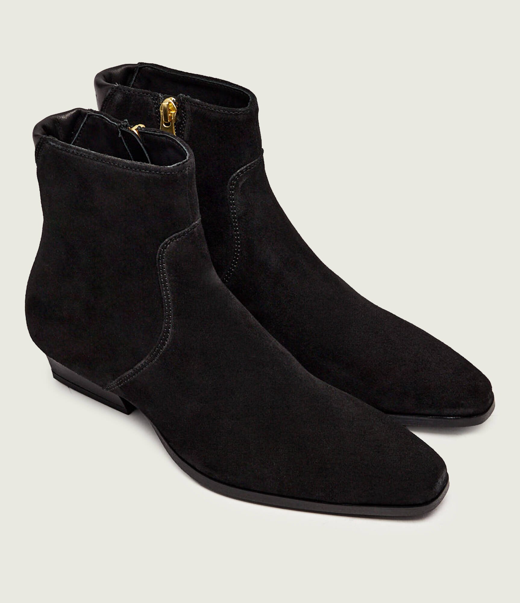 Gant Botine Bassotte | piele întoarsă cu adaos de piele