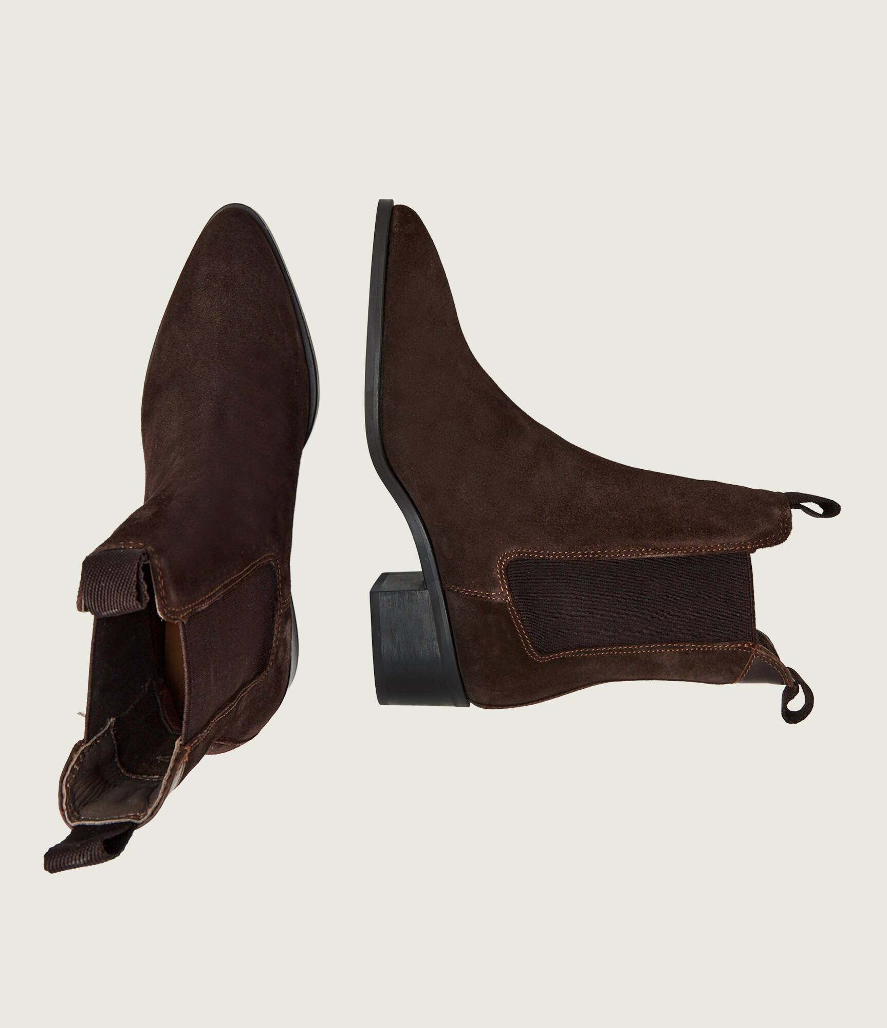 Gant Ghete chelsea cu toc St Broomly | piele întoarsă