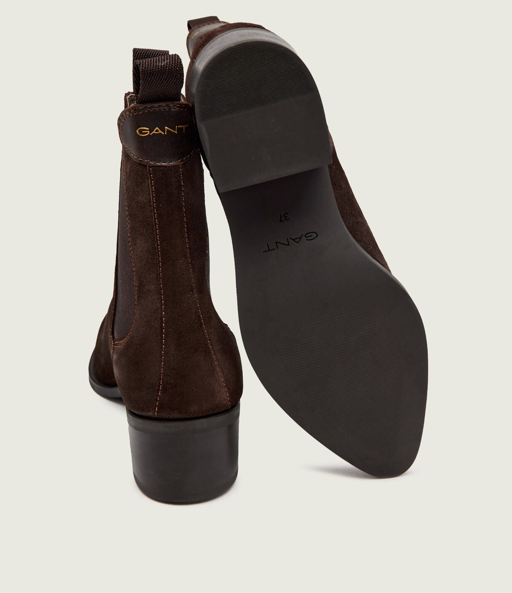 Gant Ghete chelsea cu toc St Broomly | piele întoarsă