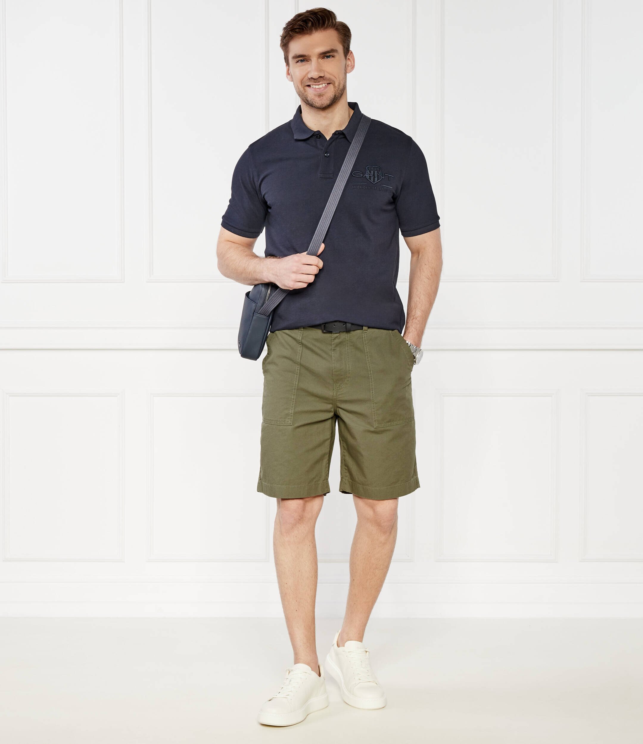 Gant Pantaloni scurți | Regular Fit | cu adaos de in