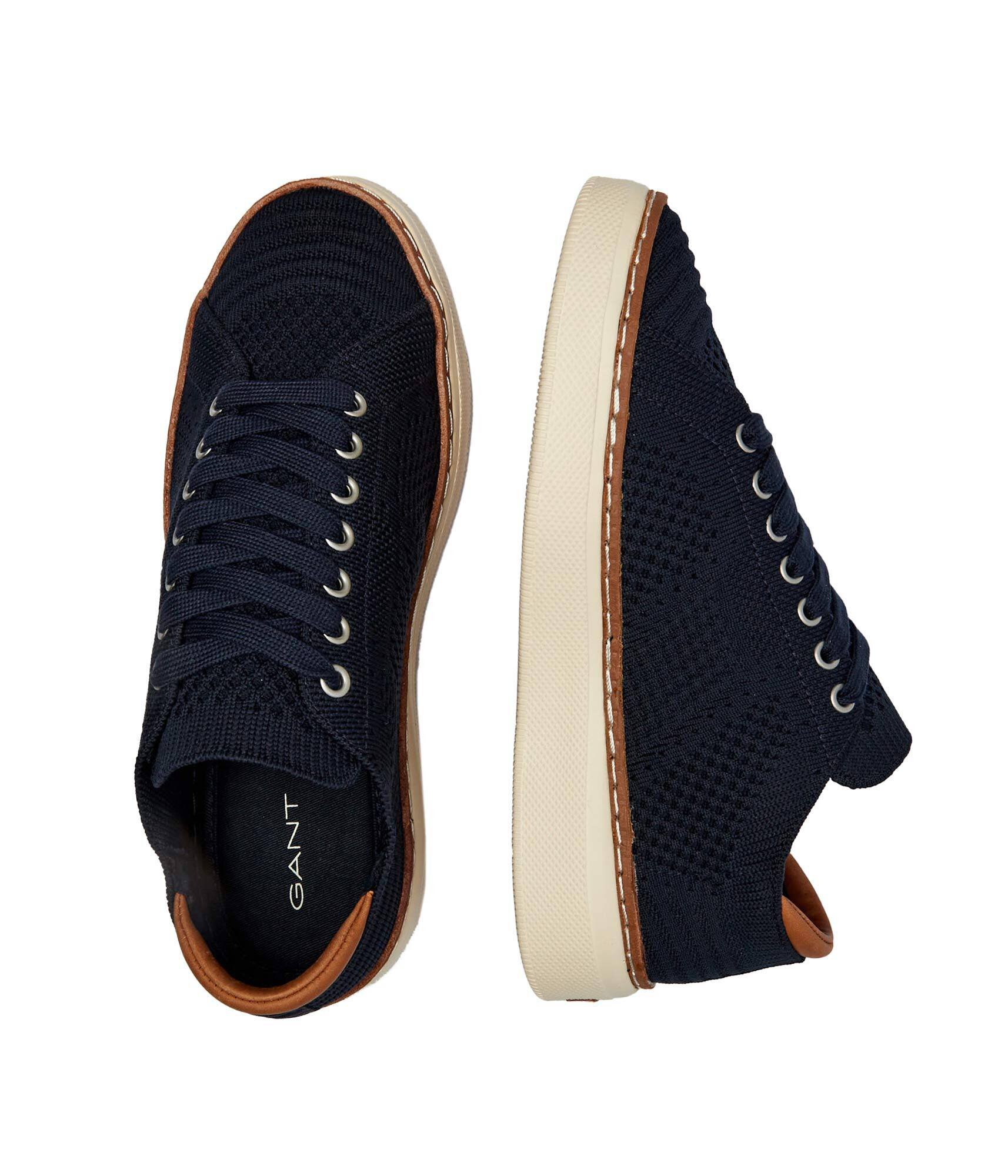 Gant Sneakers San Prep cu adaos de piele