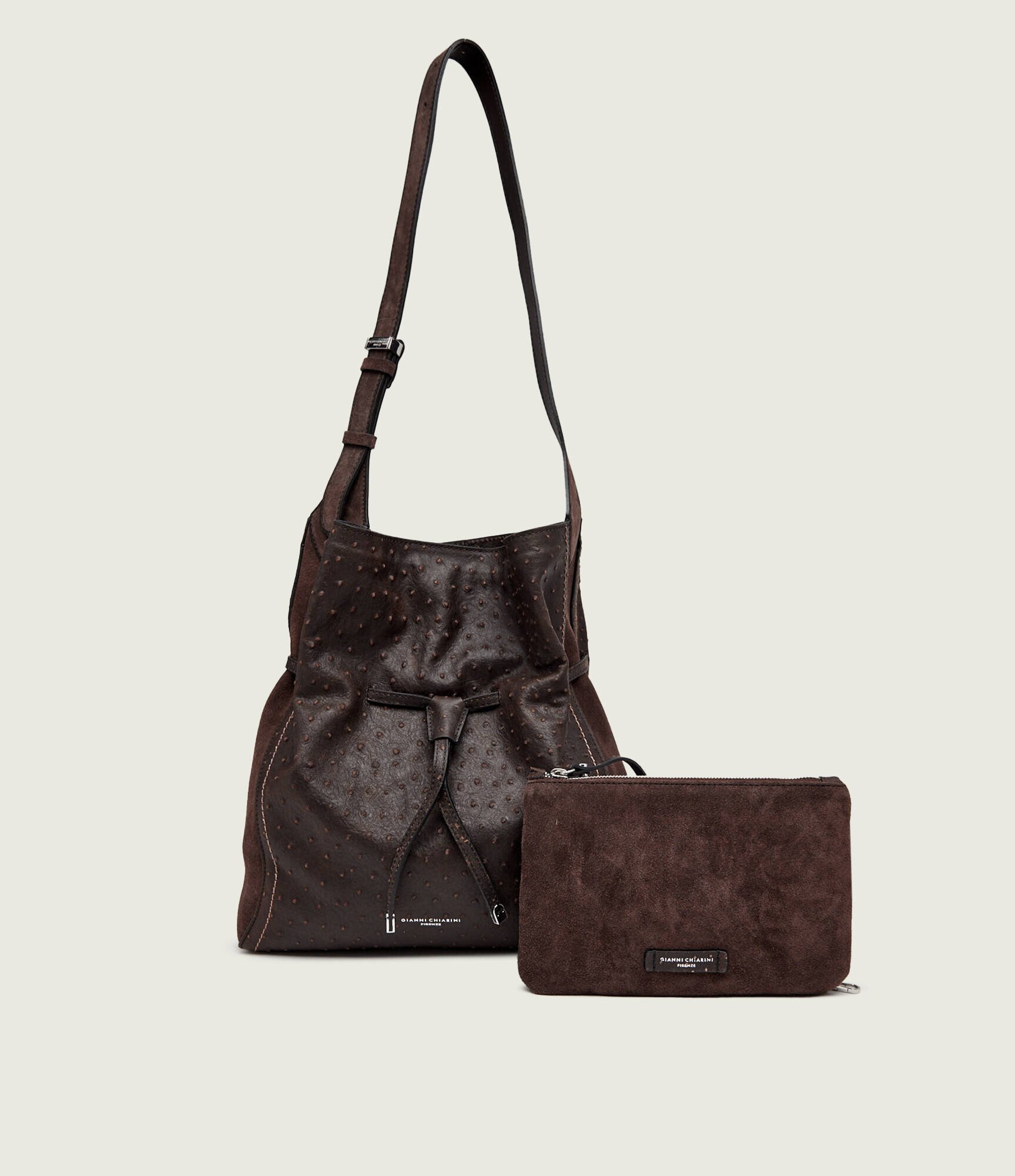 Gianni Chiarini De piele geantă tip sac + borsetă Sienna