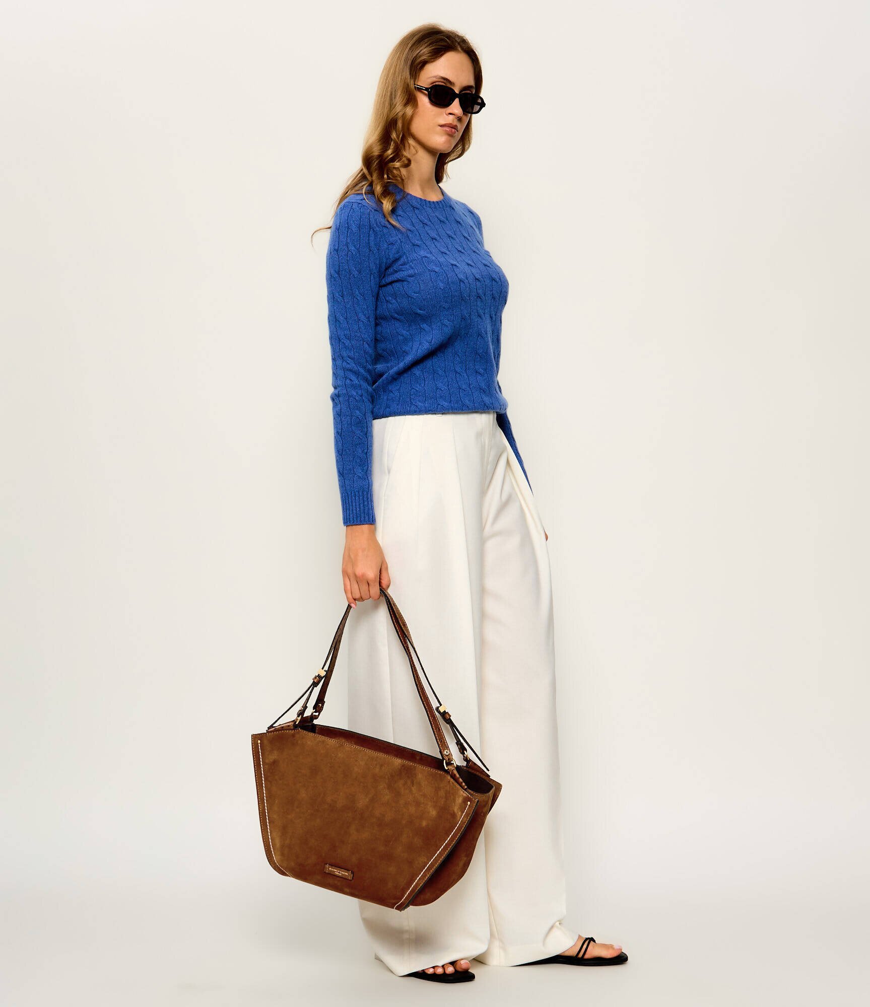 Gianni Chiarini Geantă shopper Bloom | piele întoarsă