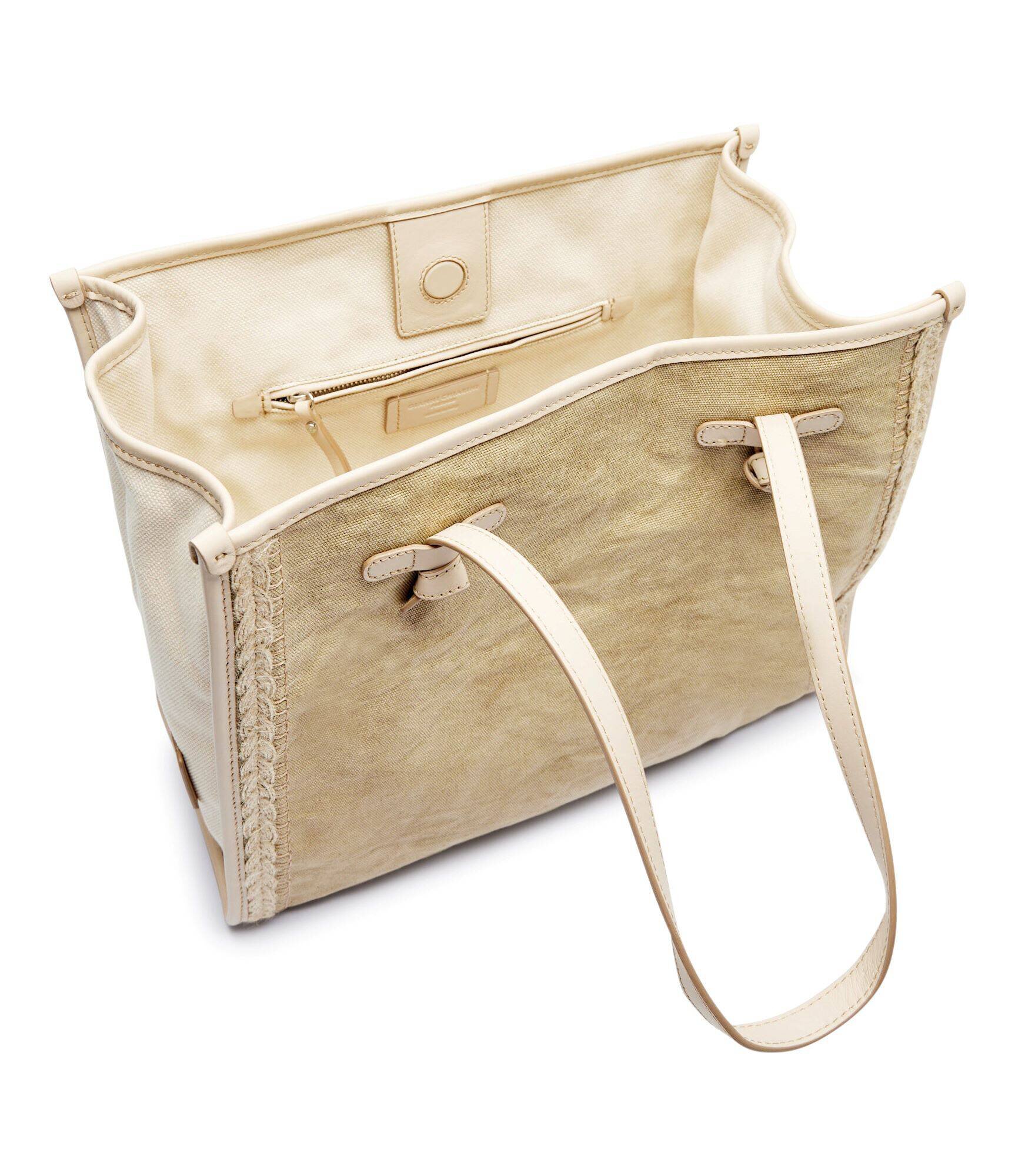 Gianni Chiarini Geantă shopper Marcella cu adaos de piele