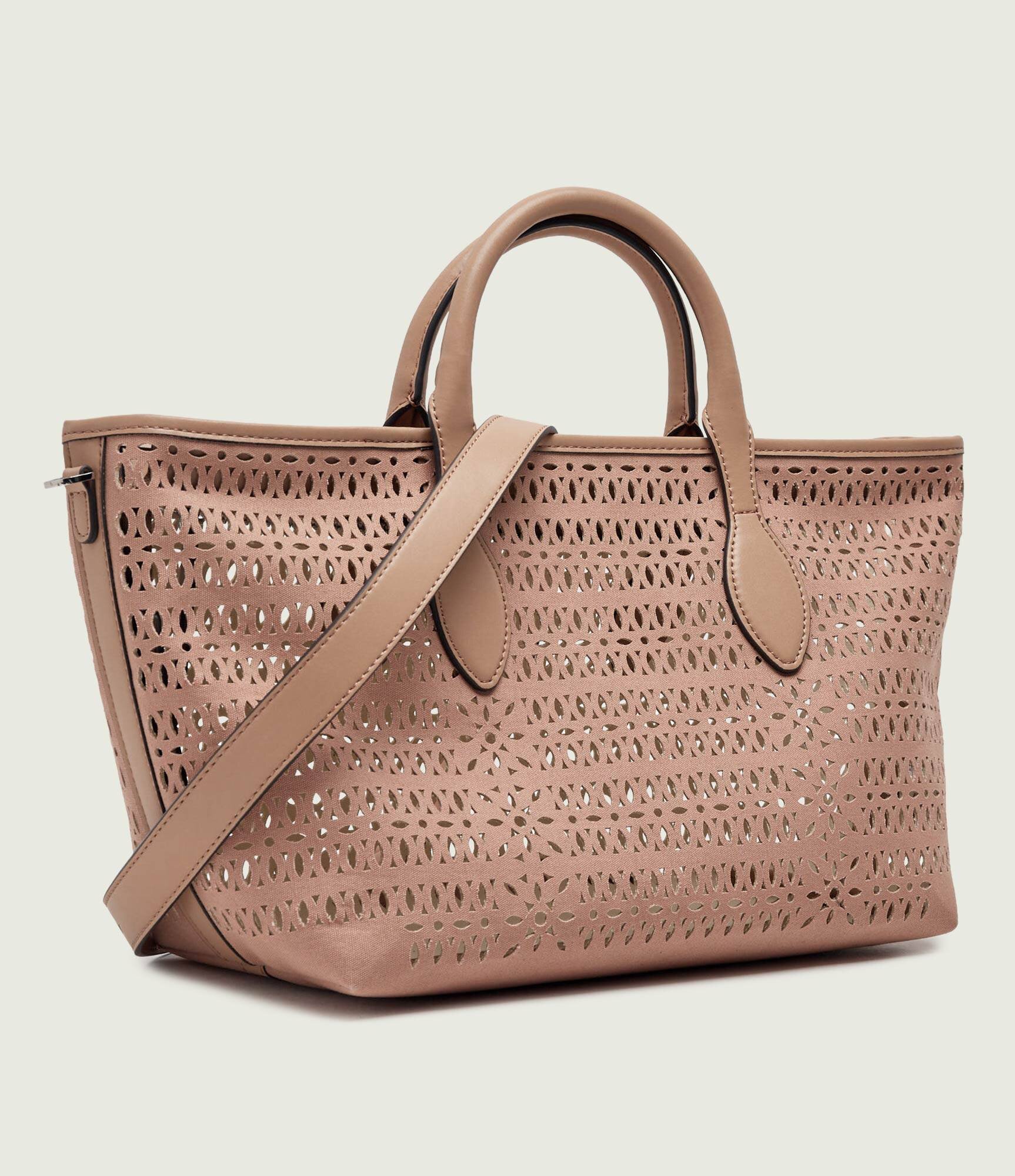 Gianni Chiarini Geantă shopper MASHUP cu adaos de piele