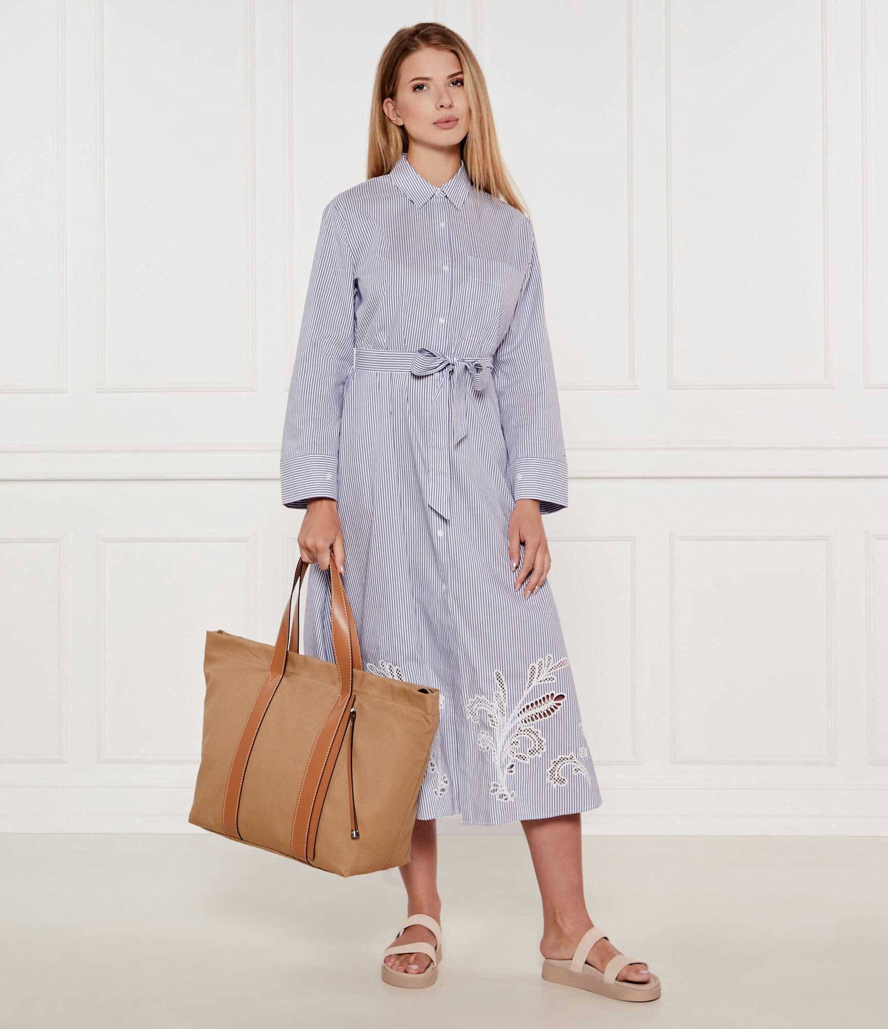 Gianni Chiarini Geantă shopper Sara cu adaos de piele