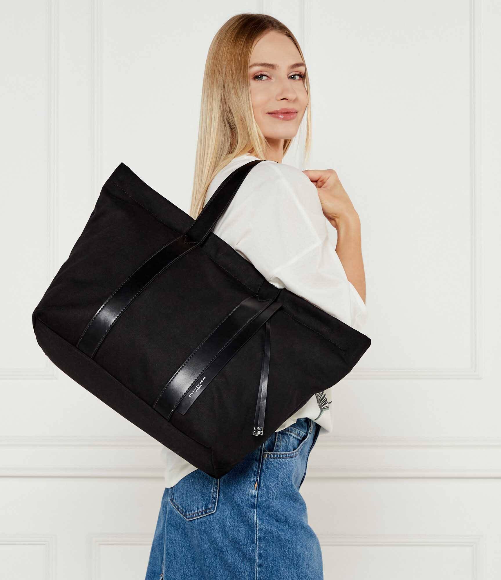 Gianni Chiarini Geantă shopper Sara cu adaos de piele