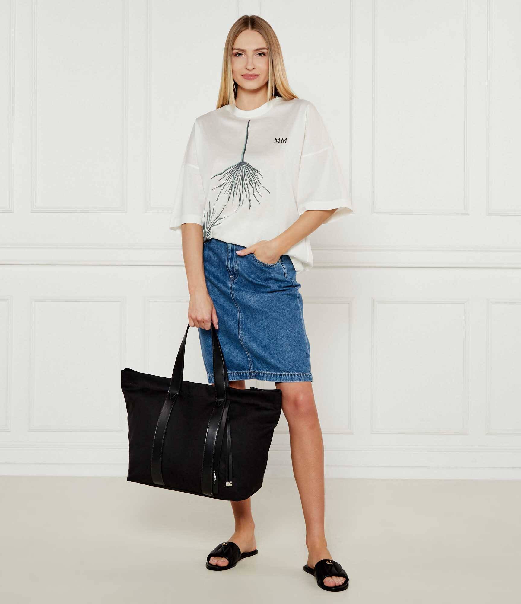 Gianni Chiarini Geantă shopper Sara cu adaos de piele