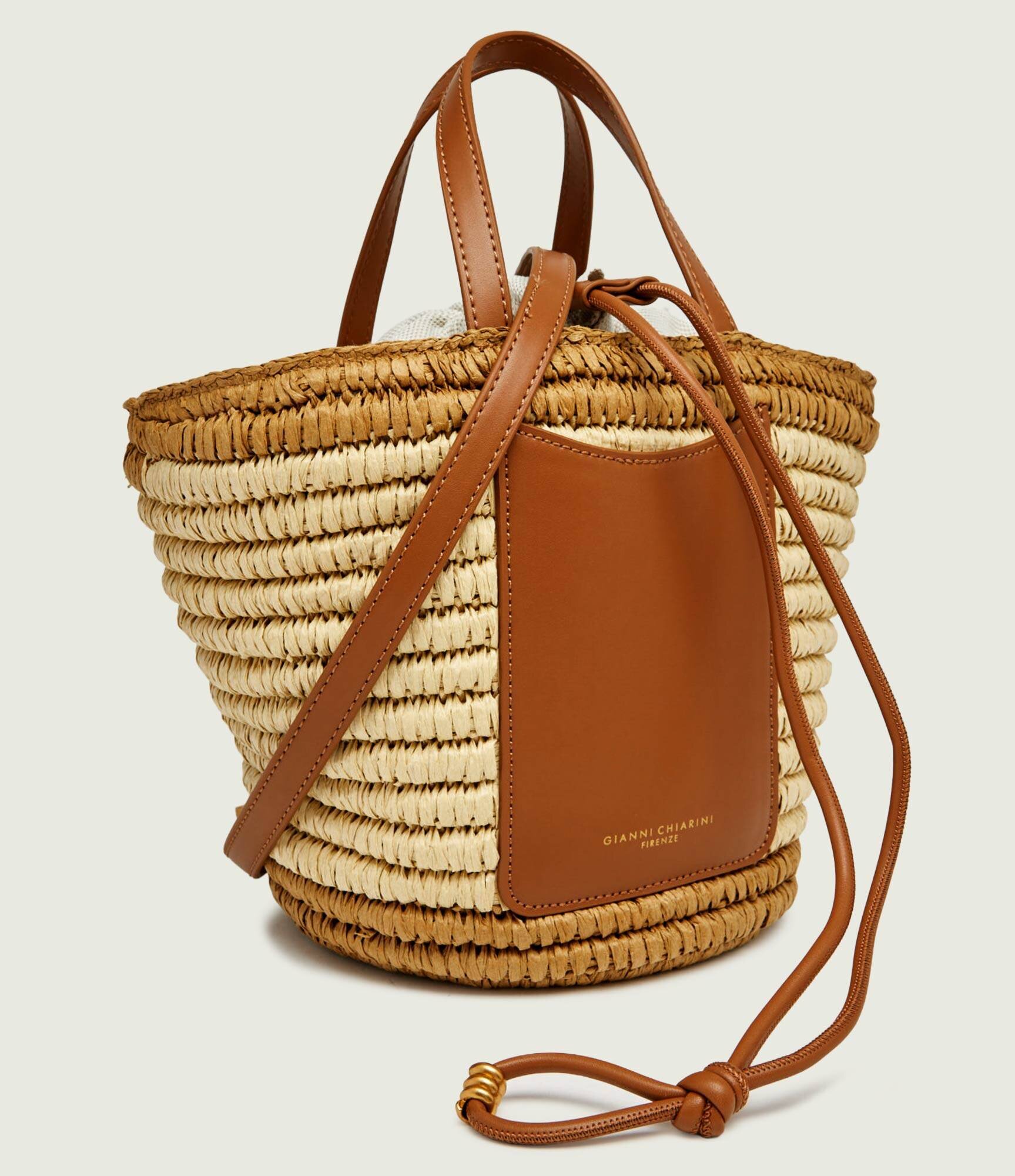 Gianni Chiarini Geantă tip sac Mae cu adaos de piele