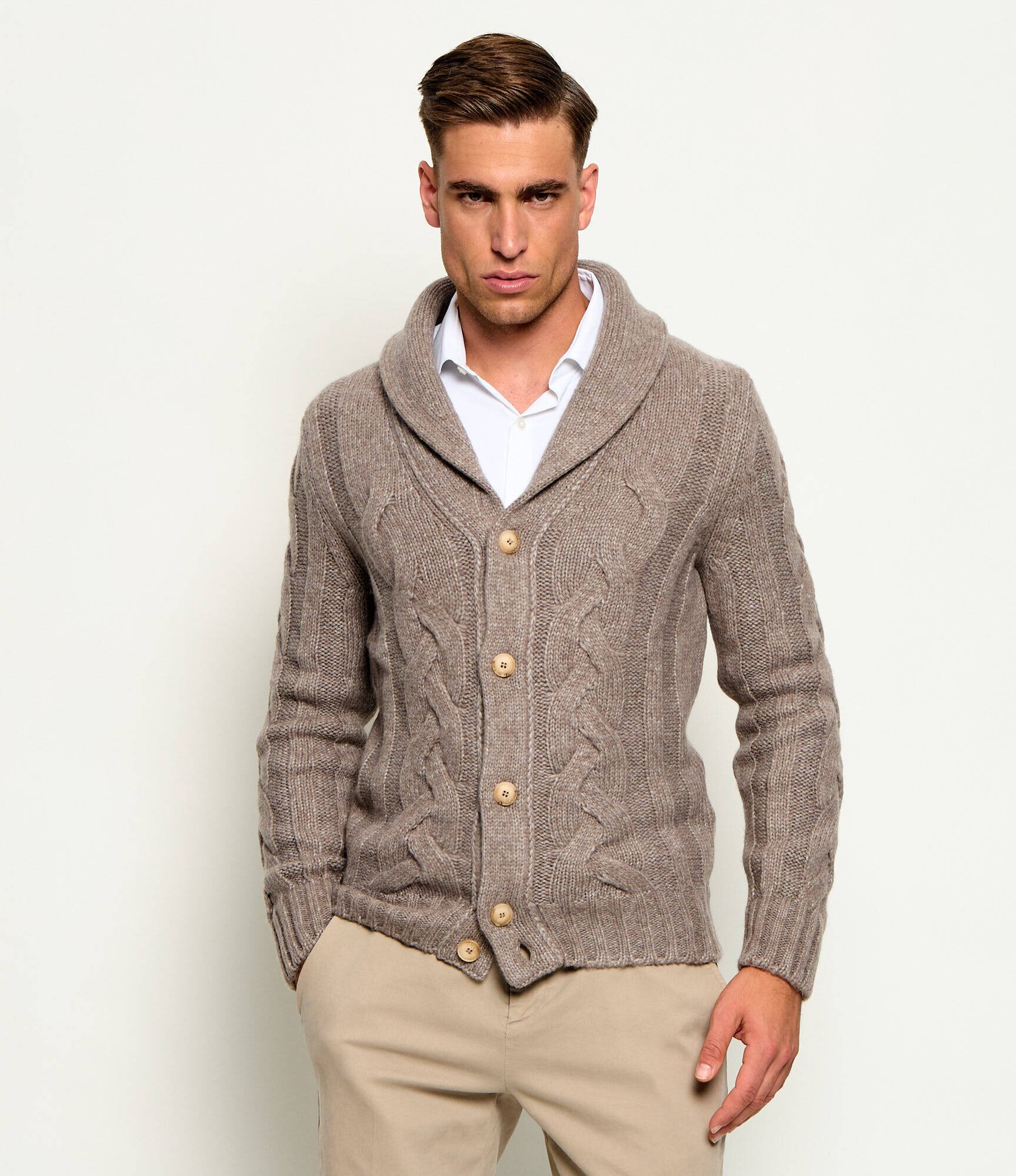 Gran Sasso De lână cardigan | regular fit