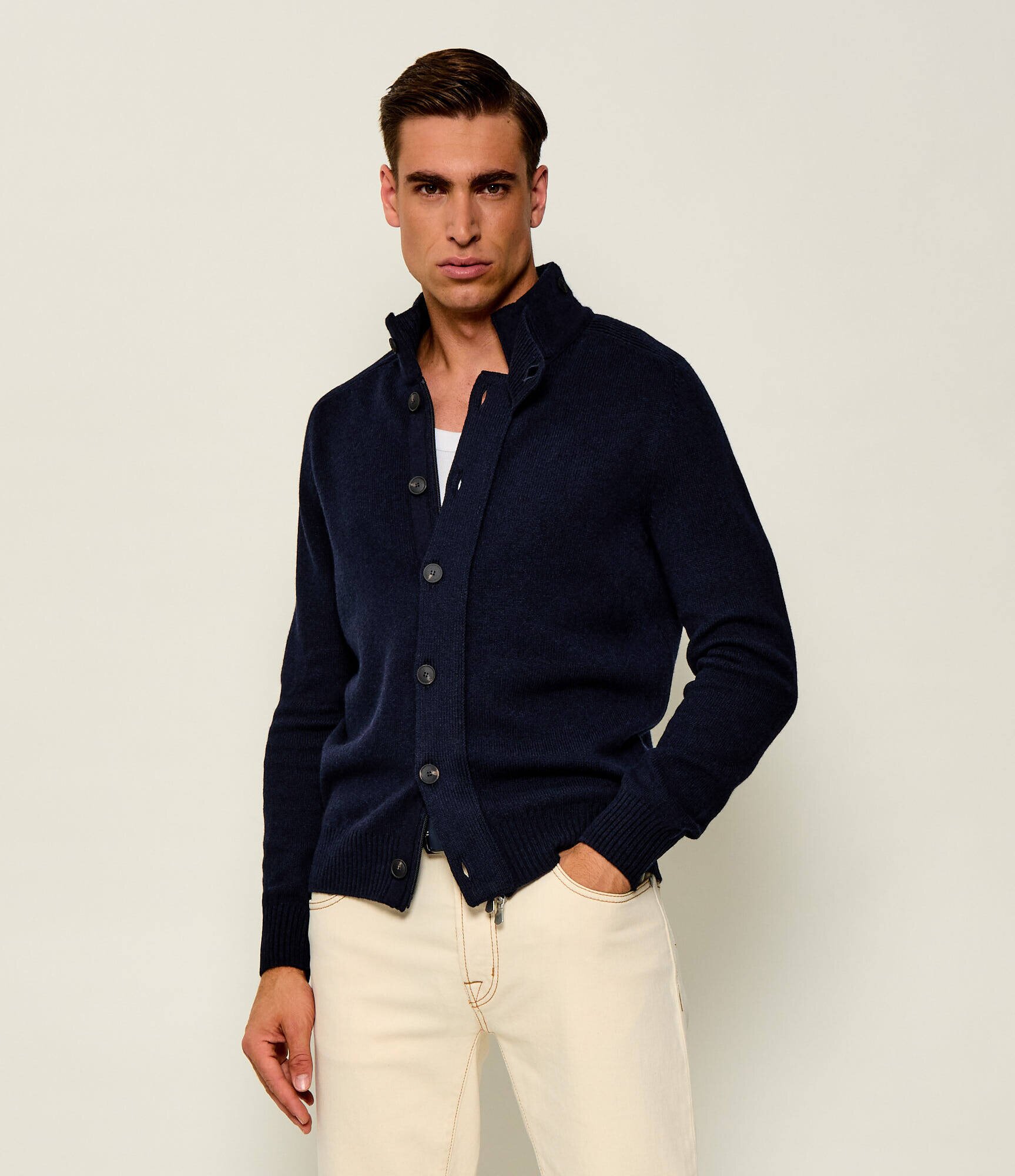 Gran Sasso De lână cardigan | regular fit