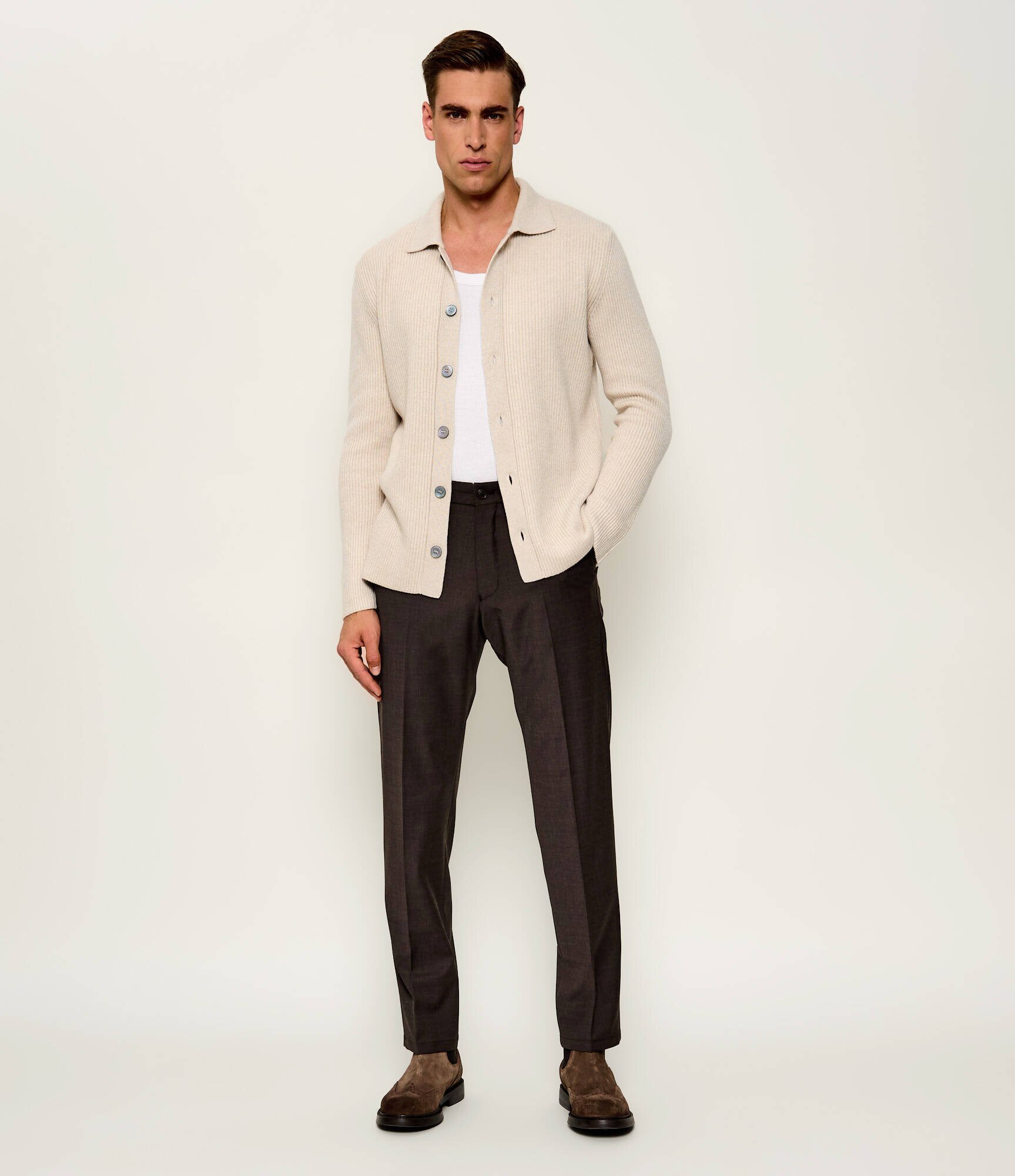 Gran Sasso De lână cardigan | regular fit