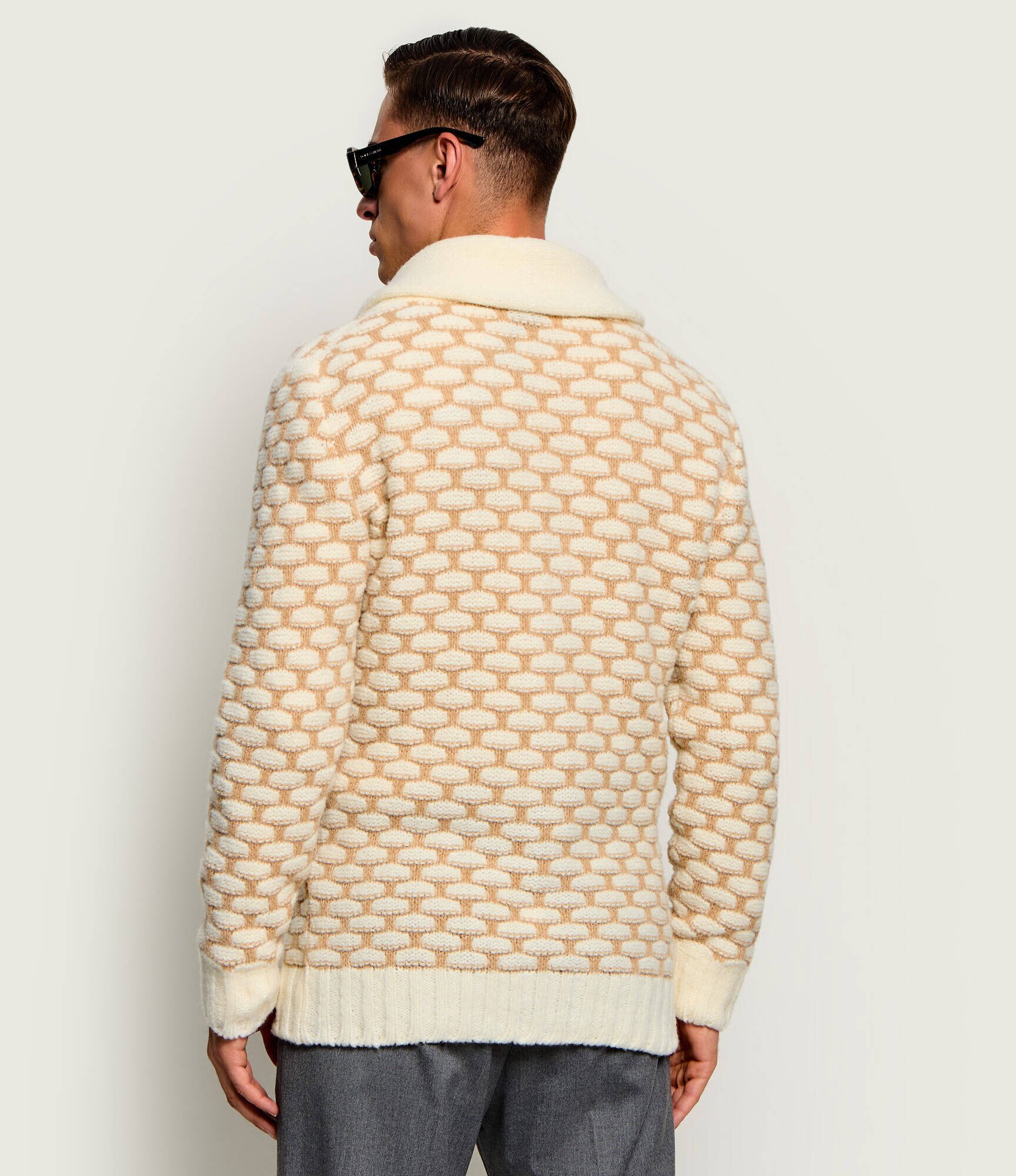 Gran Sasso De lână cardigan | Slim Fit