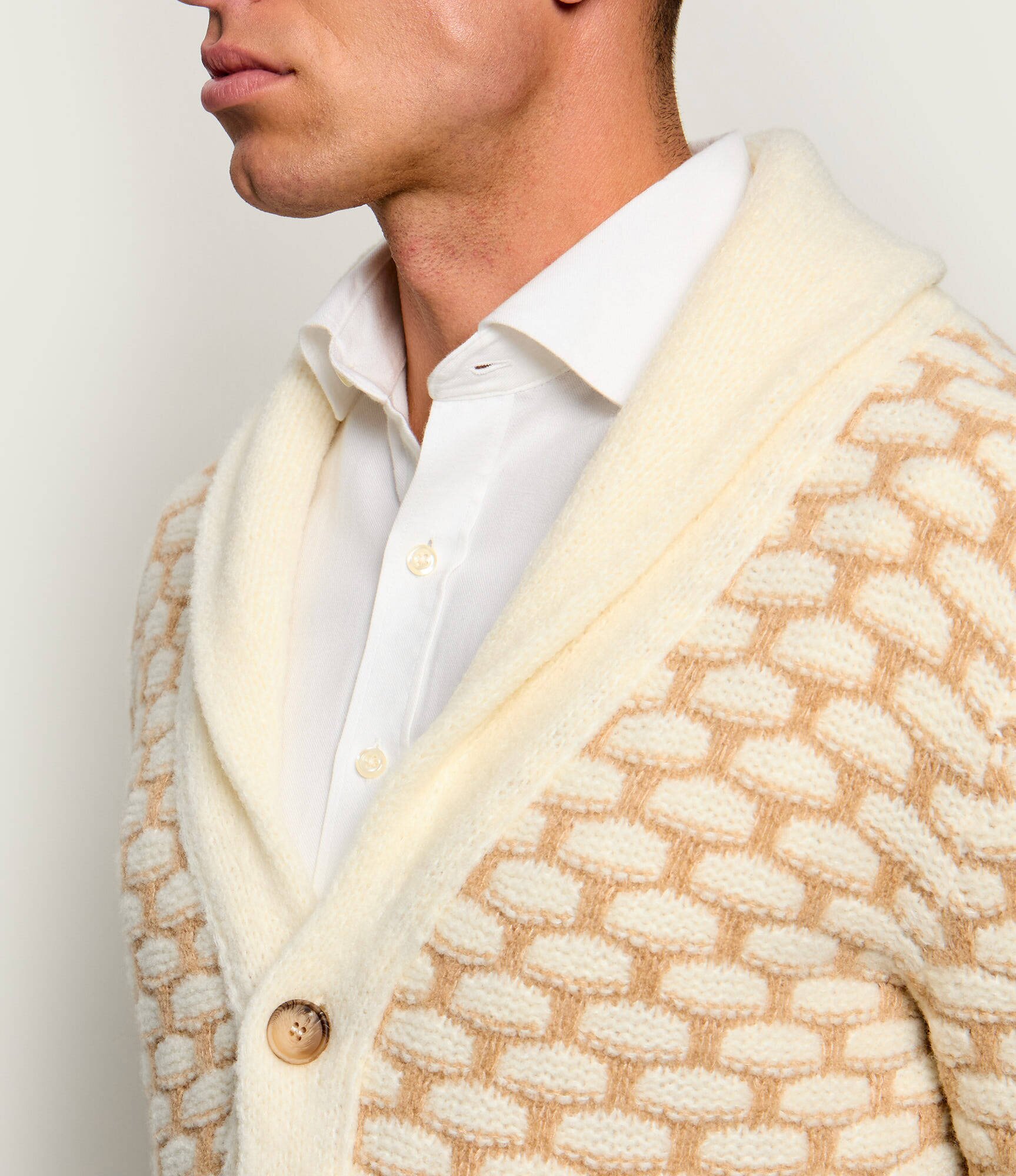 Gran Sasso De lână cardigan | Slim Fit