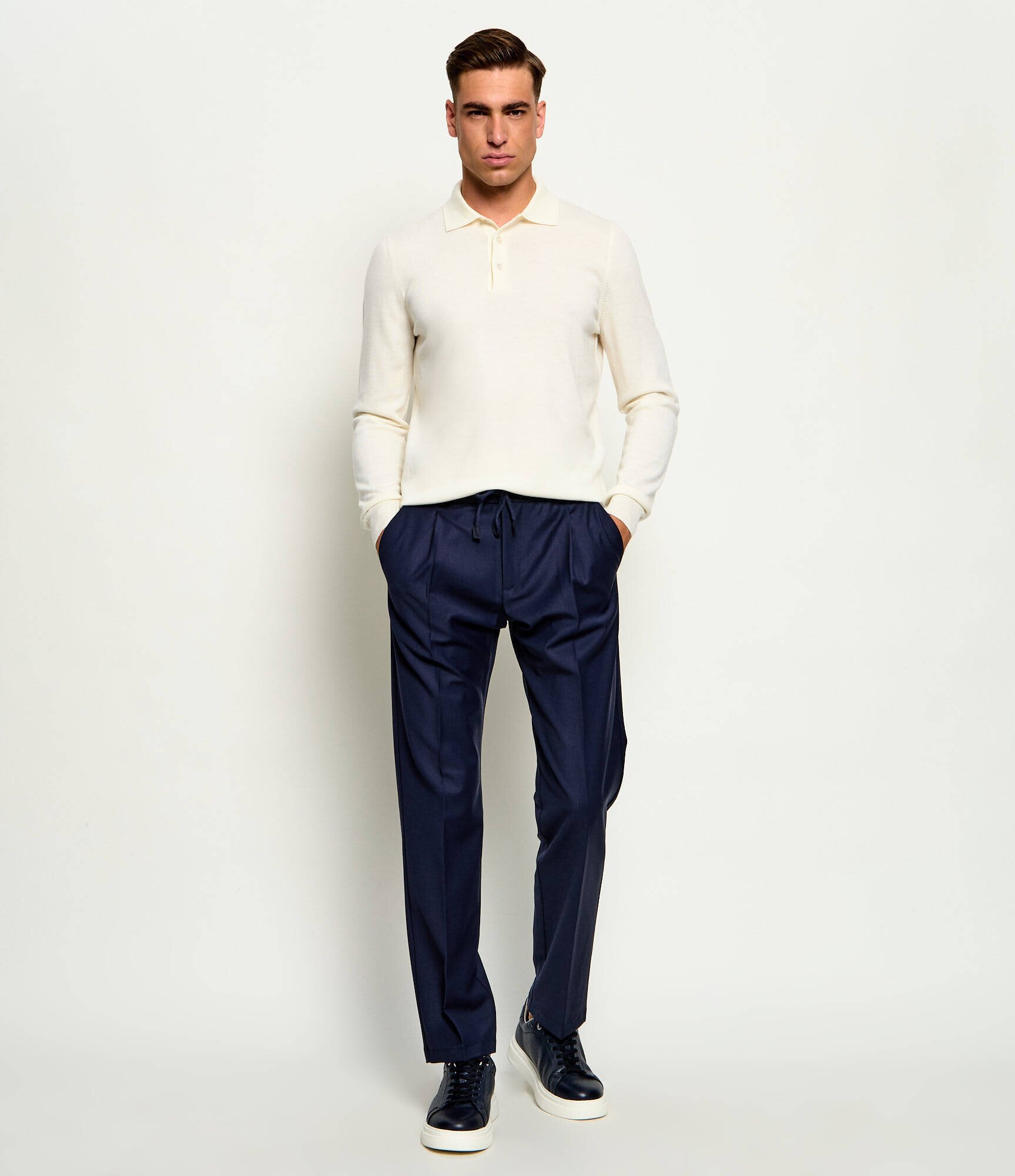 Gran Sasso De lână pantaloni chino | regular fit