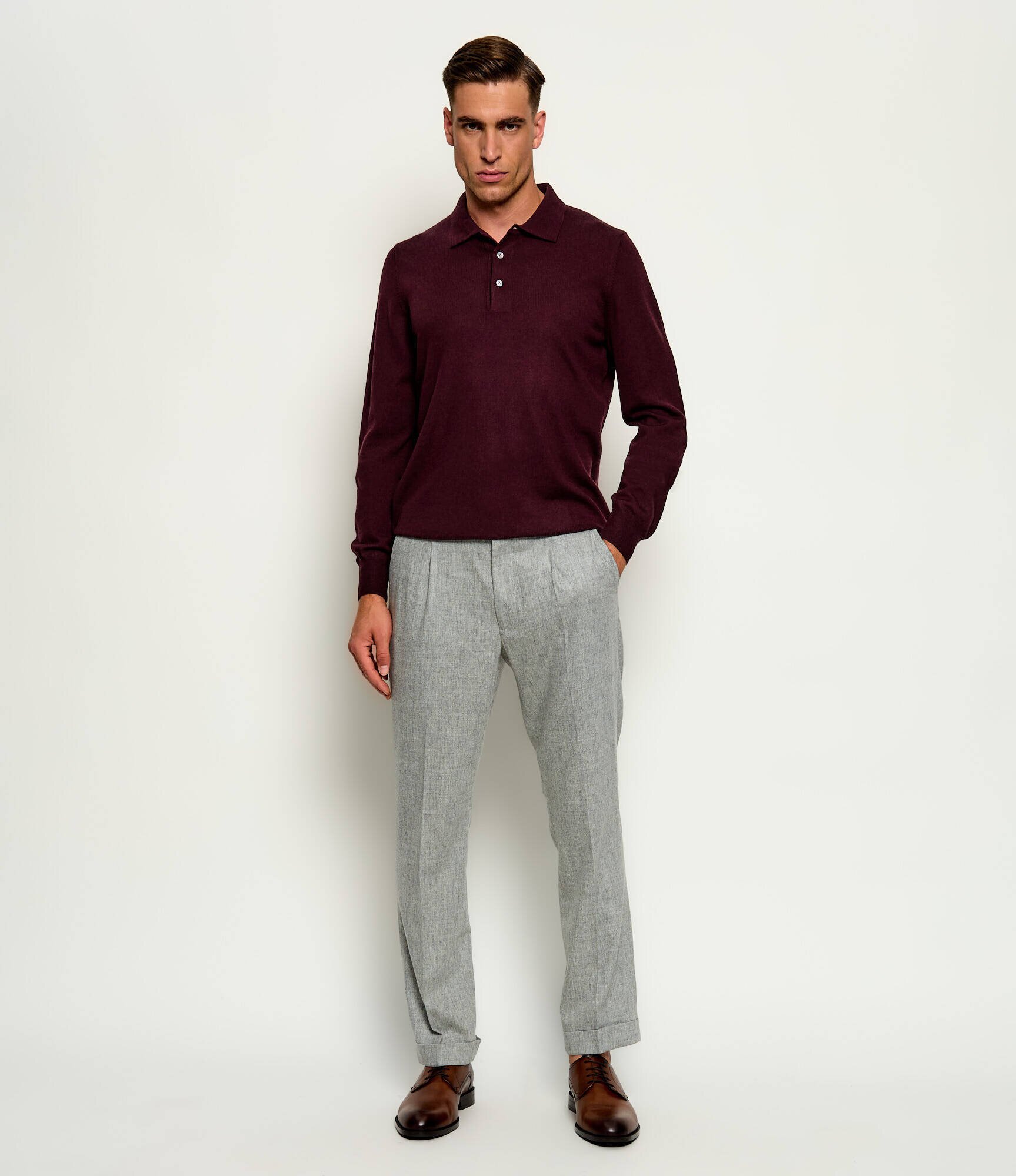 Gran Sasso De lână pantaloni chino | regular fit